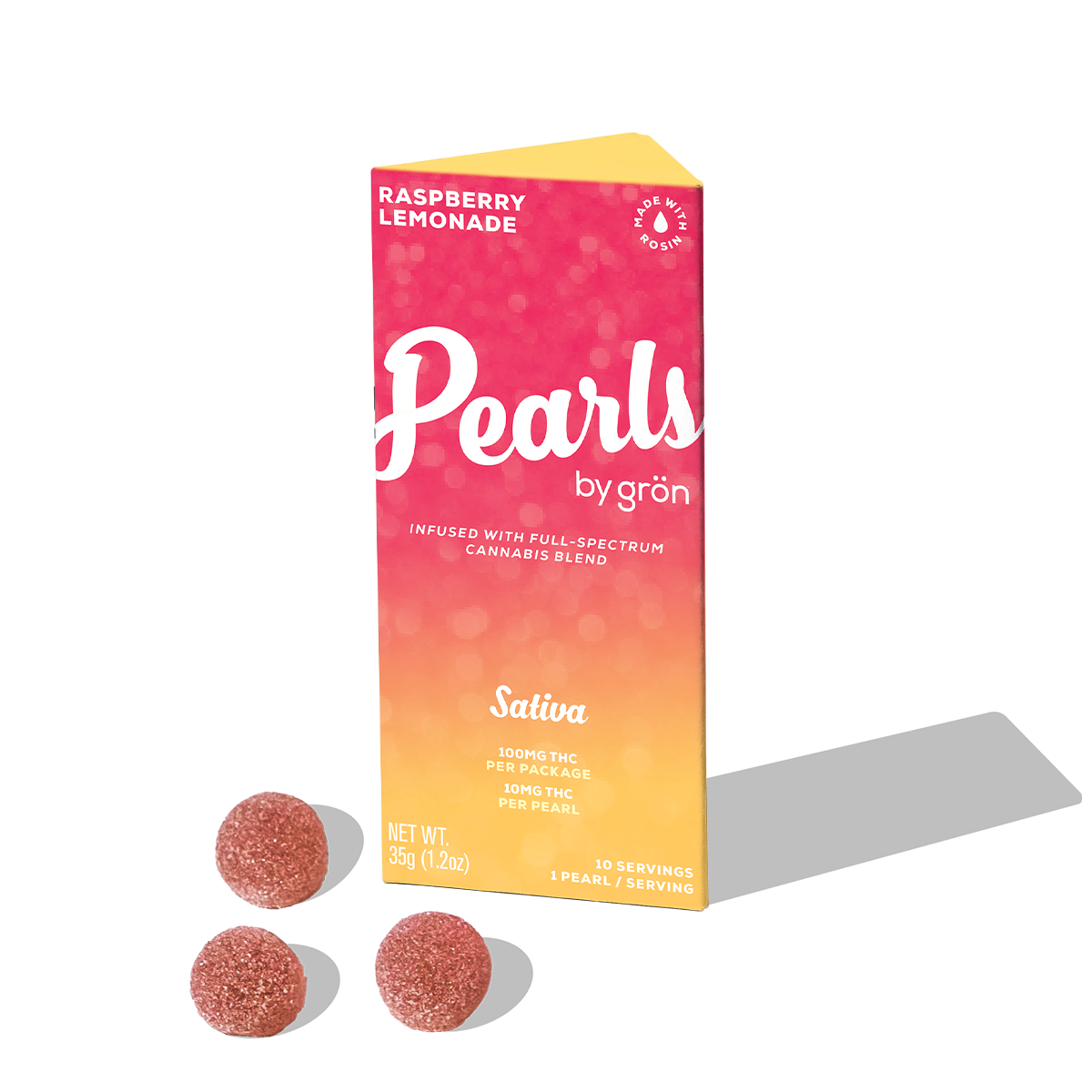 Grön Raspberry Lemonade Pearls Edible 10-pack {100mg}