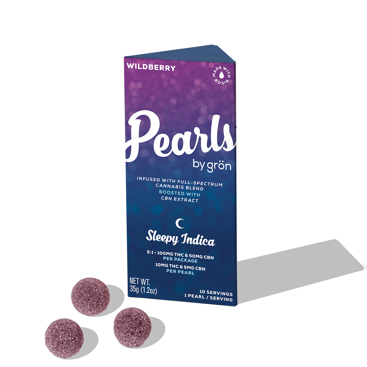 Grön Wild Berry Pearls Gummy {100mg}
