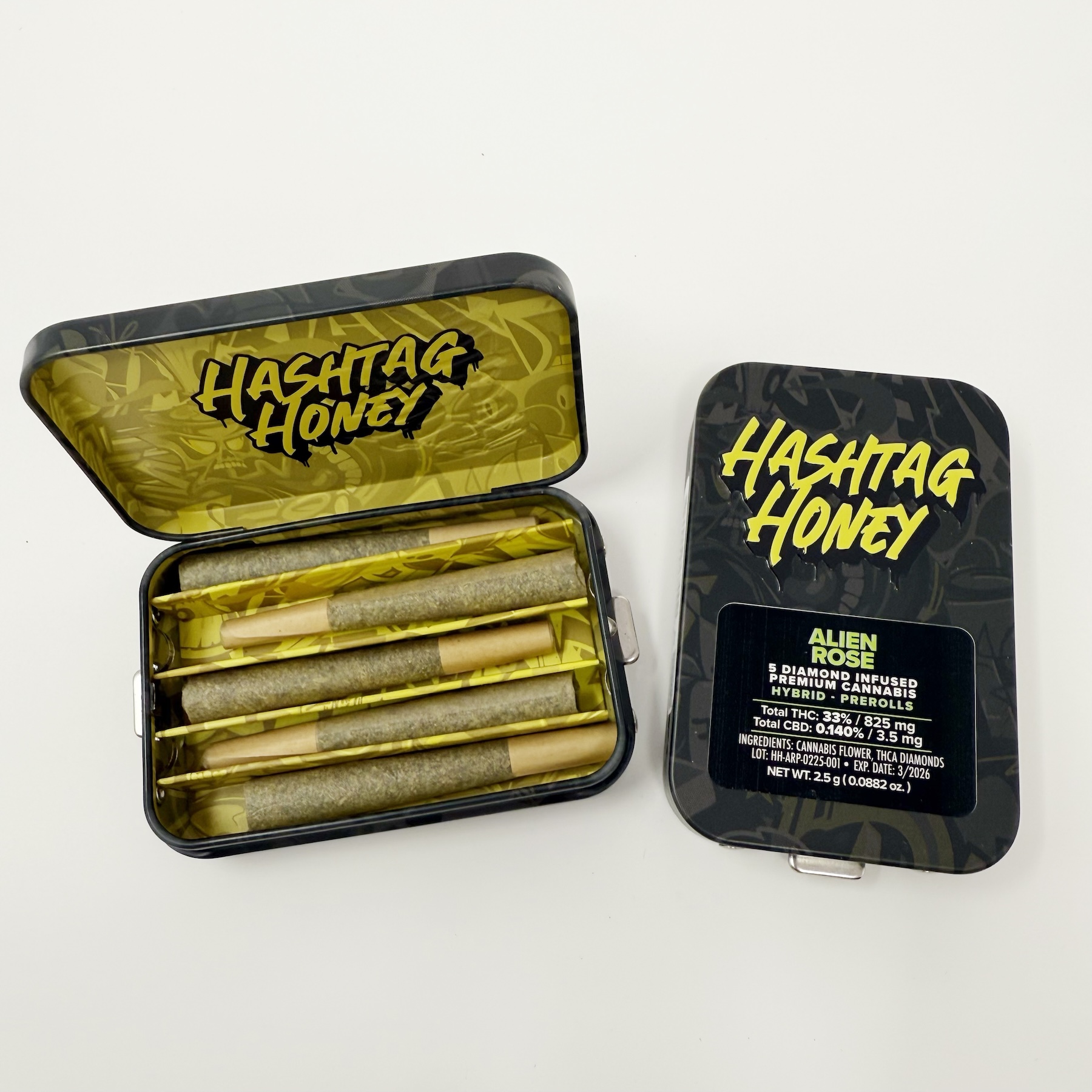 Hashtag Honey Alien Rose Infused Pre-Rolls 5-pack (Hybrid) 33% {2.5g}