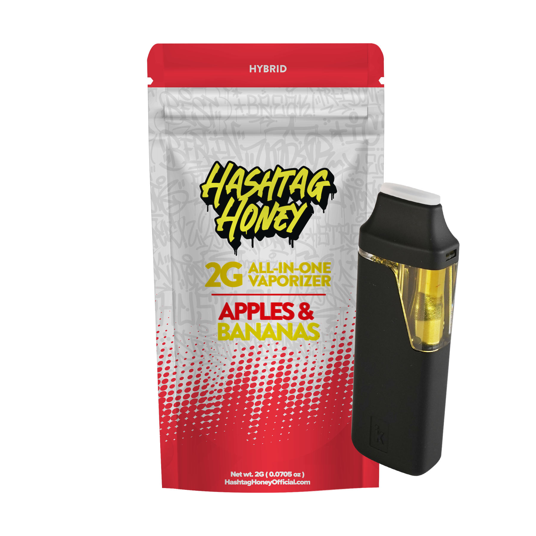 Hashtag Honey Apple and Bananas Disposable Vapes  (Hybrid) {2g}