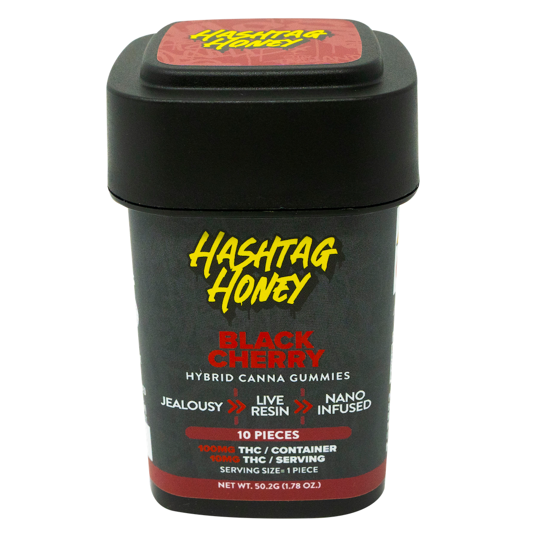 Hashtag Honey Black Cherry Live Resin Gummies 10-pack (Hybrid) {100mg}