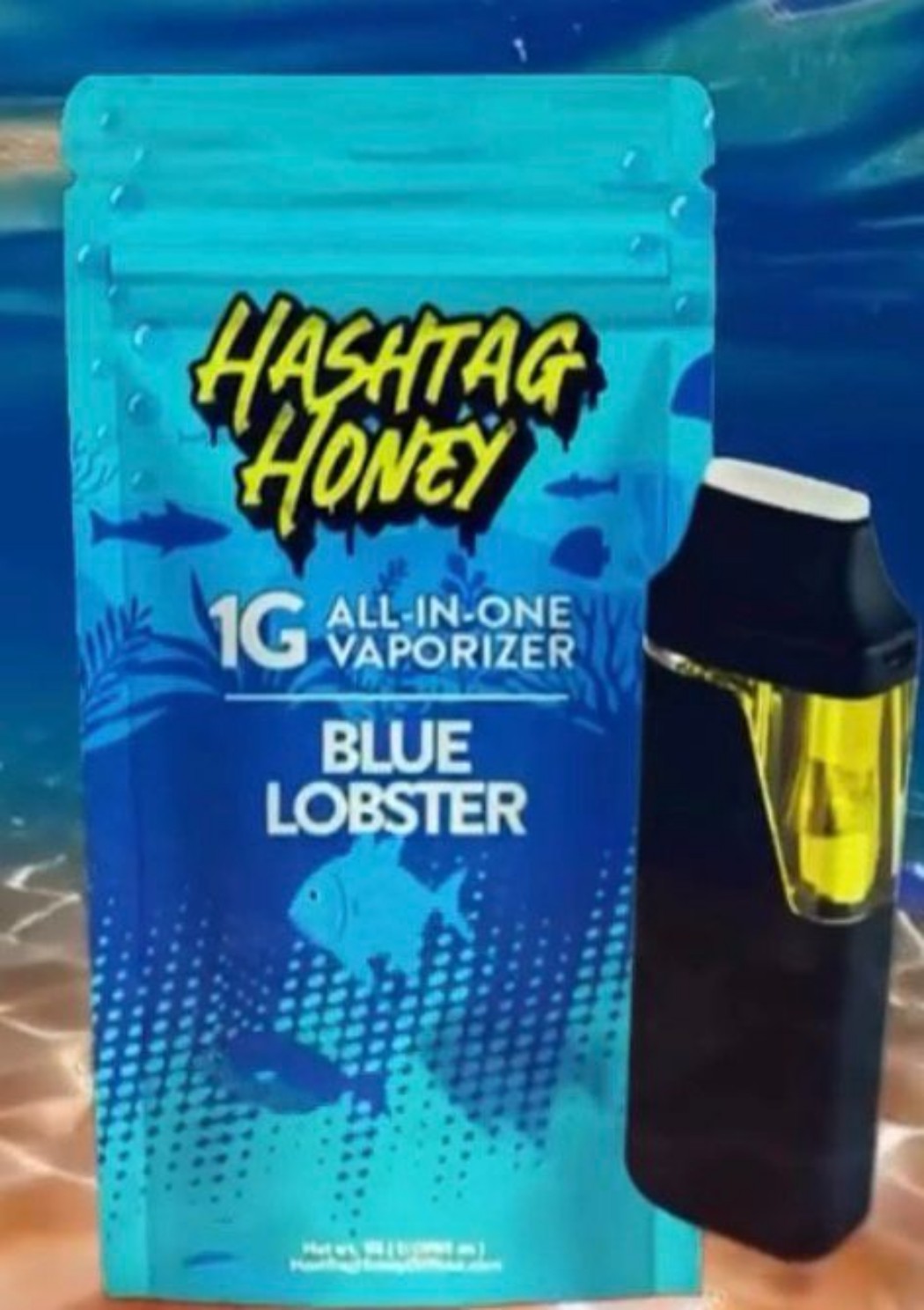 Hashtag Honey Blue Lobster All-In-One Vapes  (Hybrid Indica) 87.1% {1g}