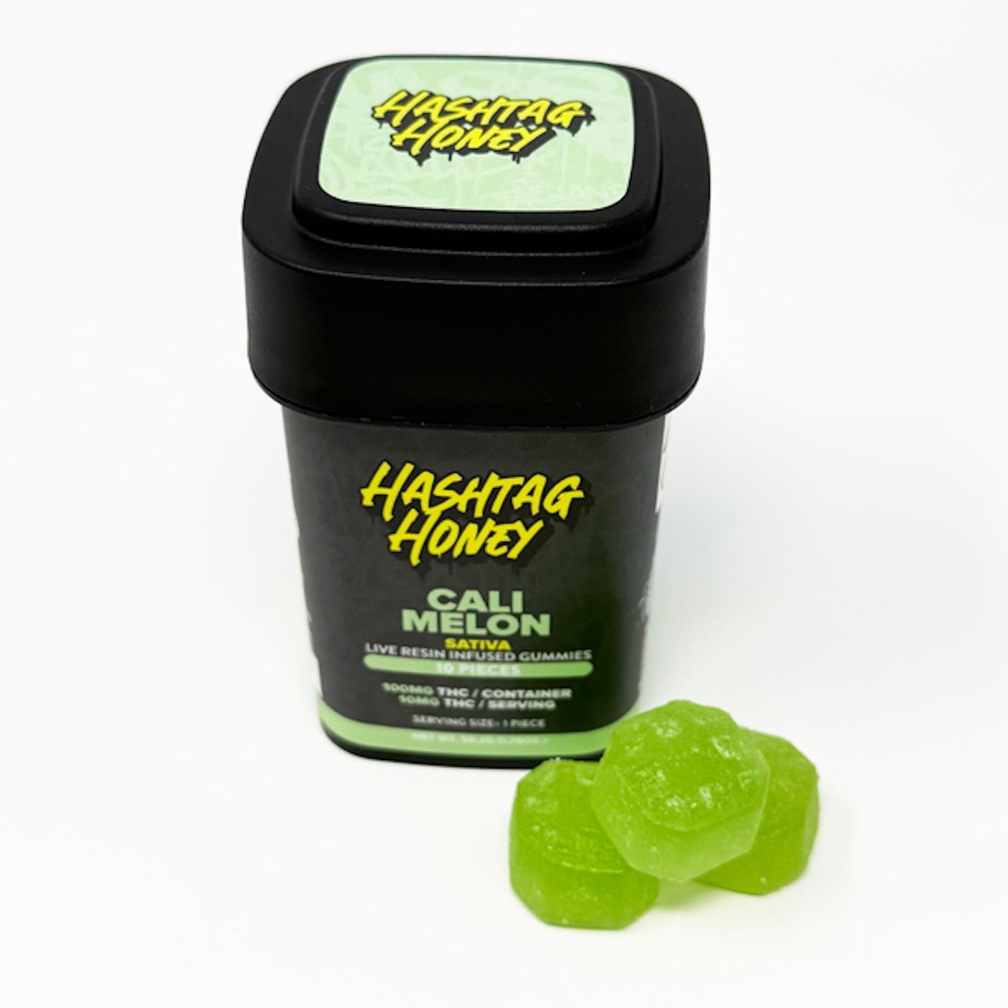 Hashtag Honey Cali Melon Live Resin Gummies 10-pack (Sativa) {100mg}