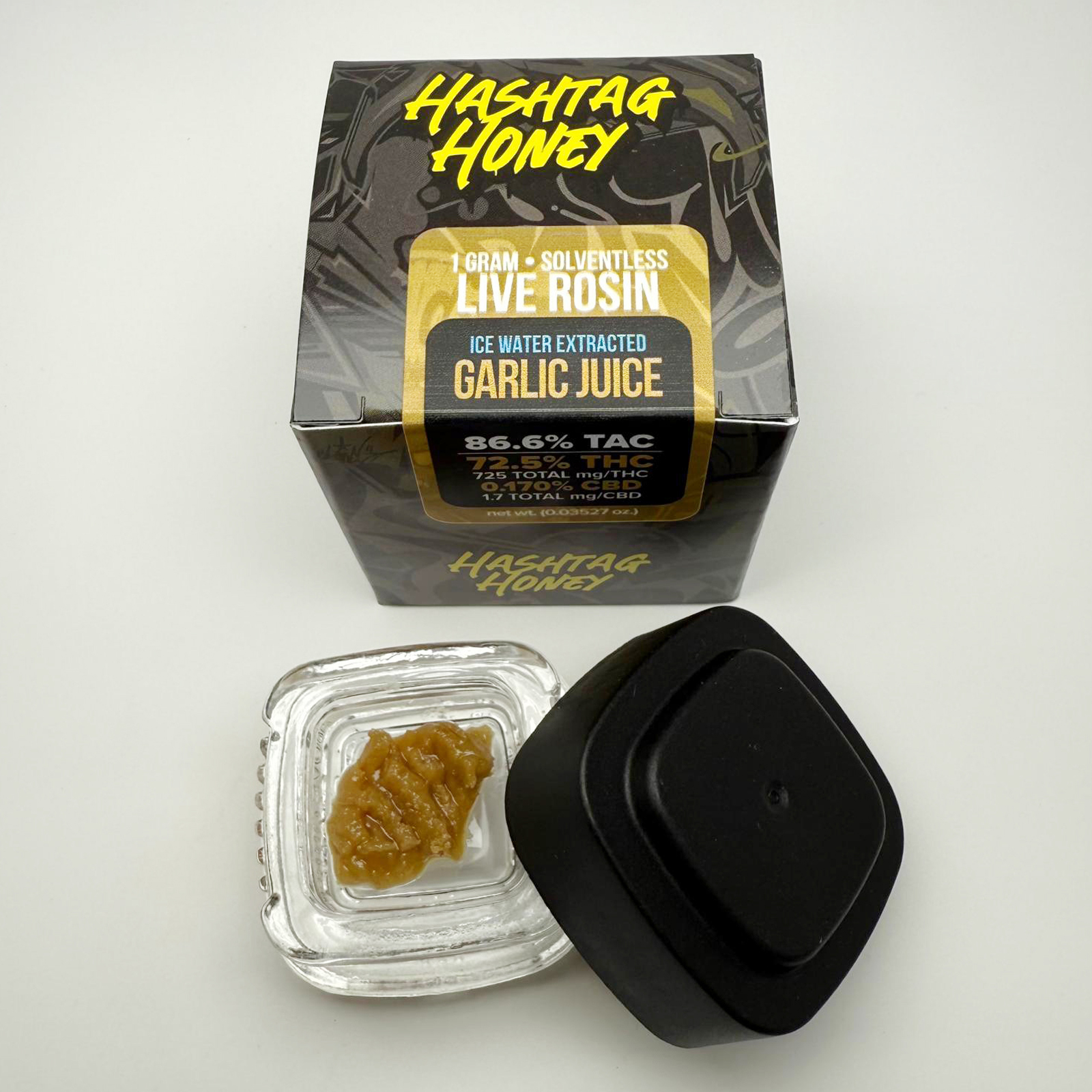 Hashtag Honey Garlic Juice Live Rosin  (Hybrid Indica) 72% {1g}