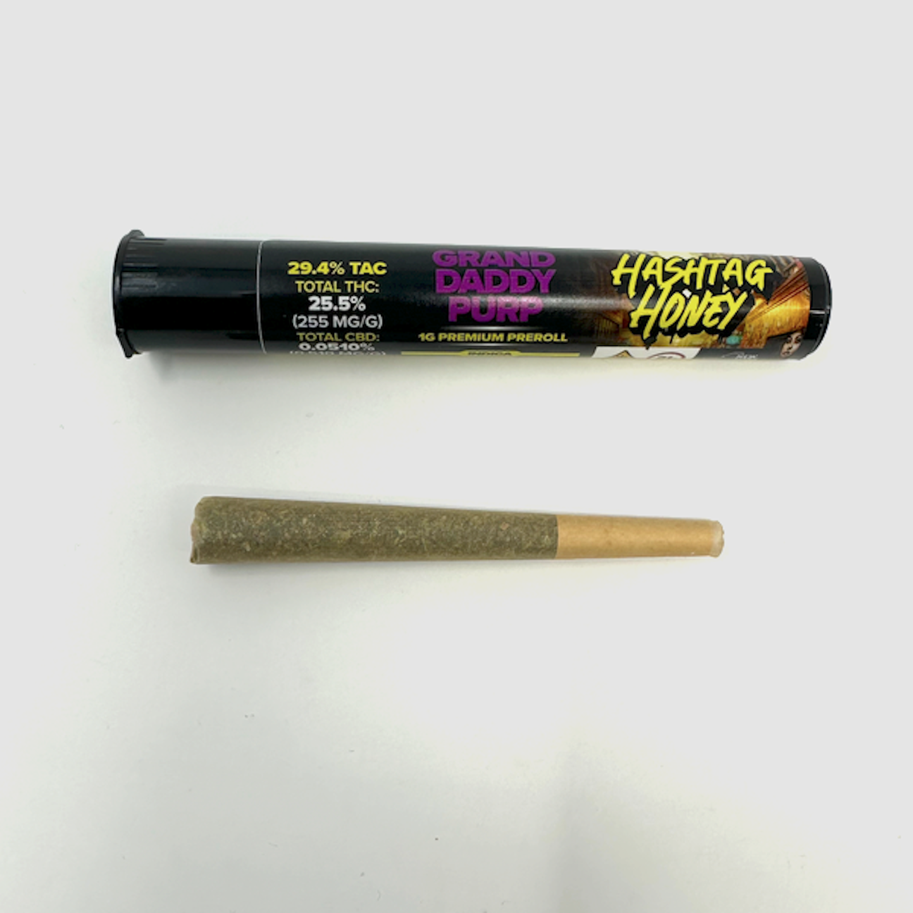 Hashtag Honey Grand Daddy Purp Pre-Roll (Indica) 25% {1g}