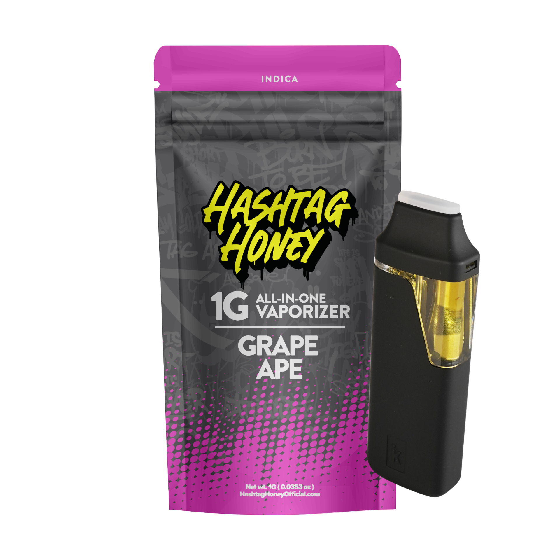 Hashtag Honey Grape Ape All-In-One Vapes  {1g}