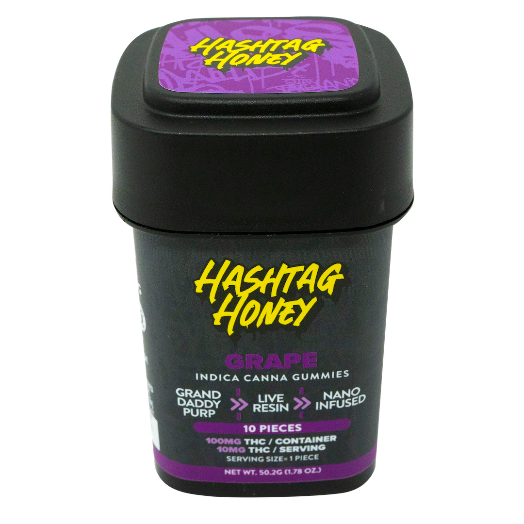 Hashtag Honey Grape Gummies 10-pack (Indica) {100mg}