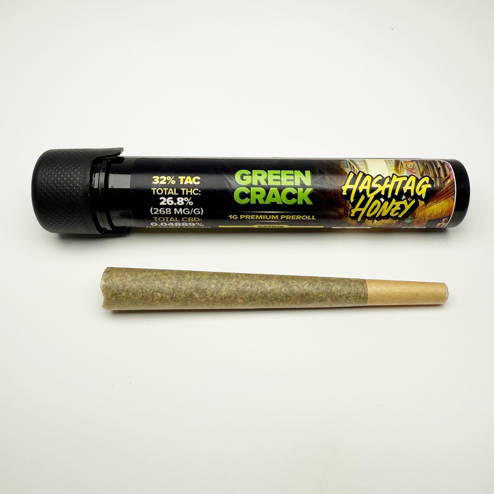 Hashtag Honey Green Crack Pre-Roll (Sativa) 26% {1g}