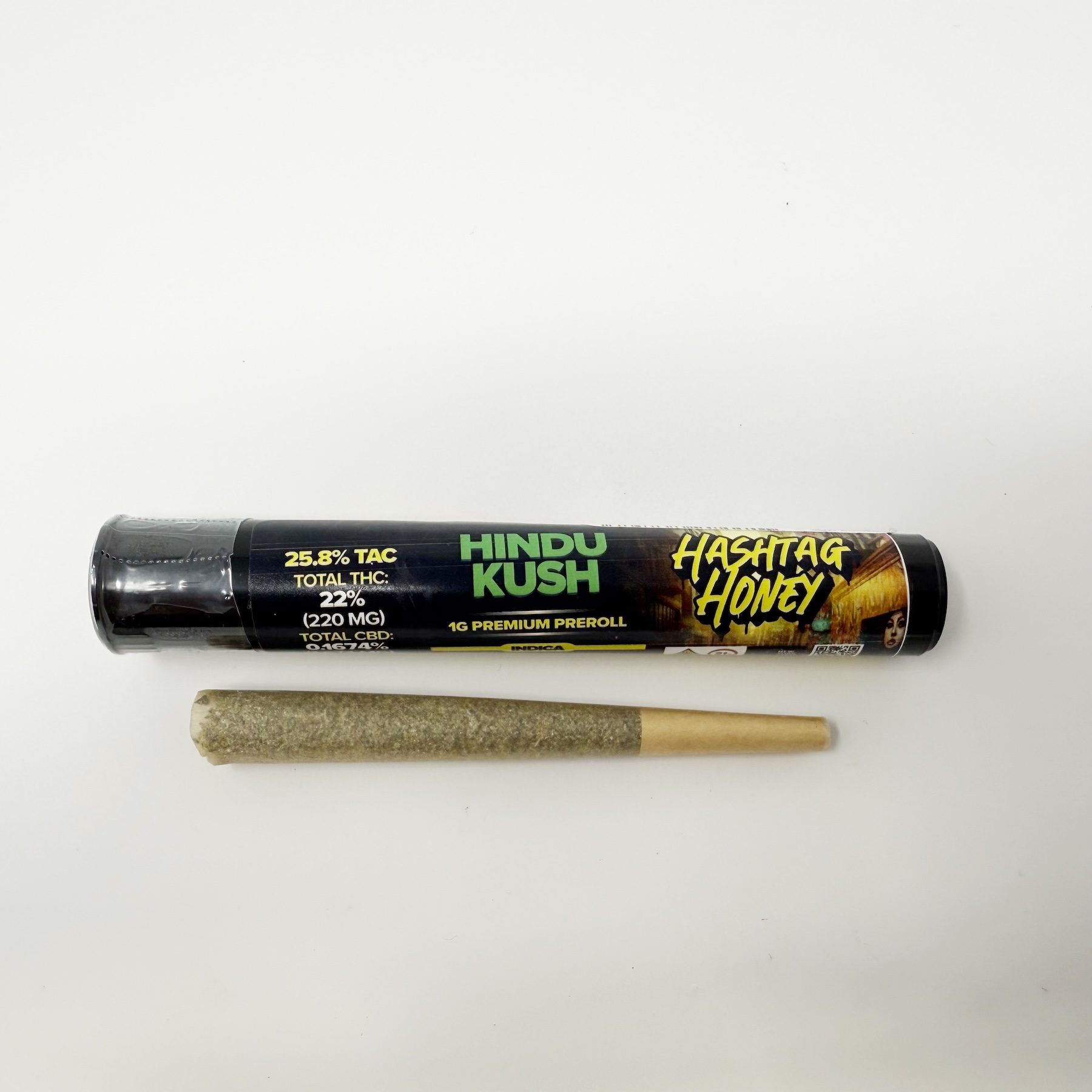 Hashtag Honey Hindu kush Pre-Roll (Hybrid Indica) 22% {1g}