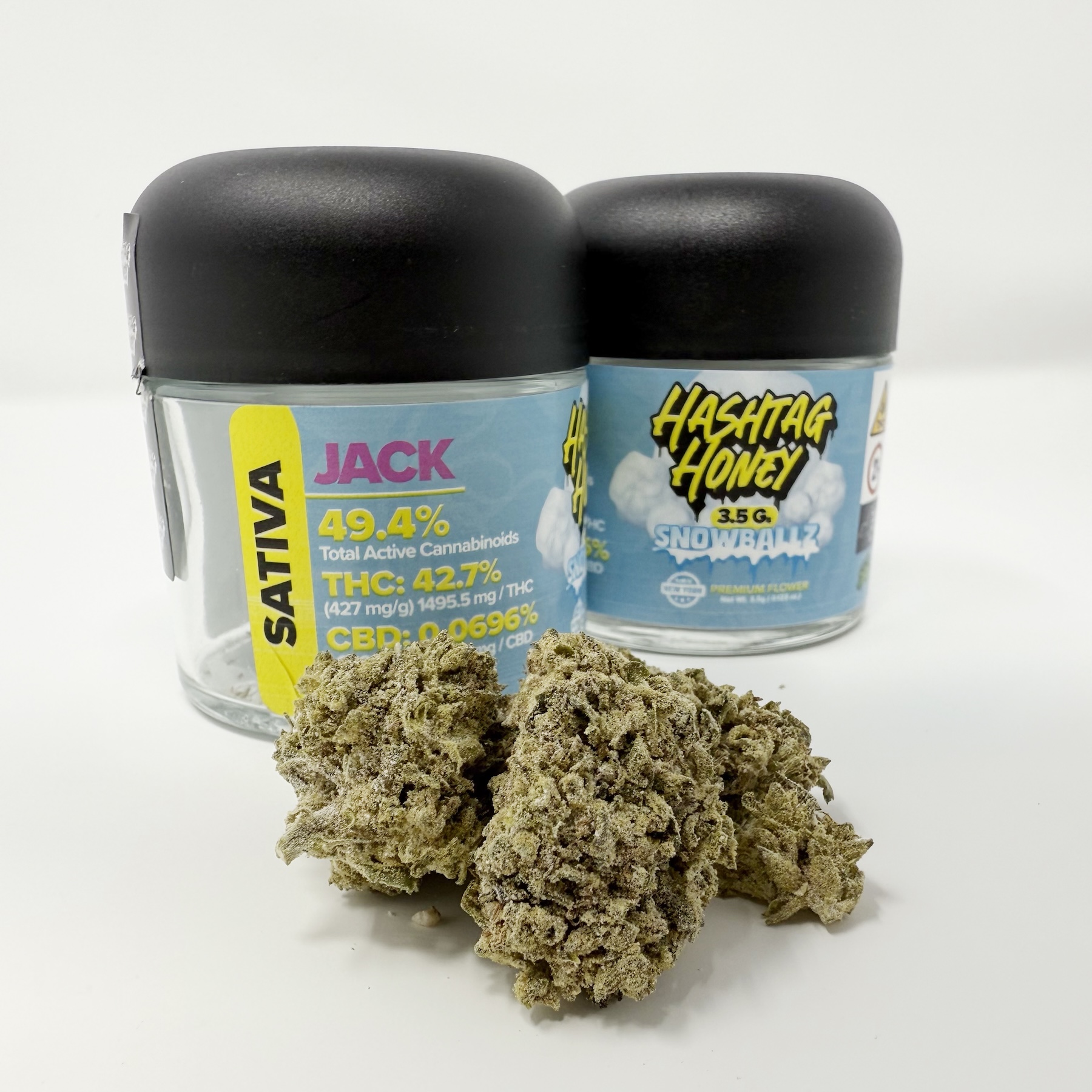 Hashtag Honey Jack SnowBallz Flower  (Hybrid Sativa) {3.5g}