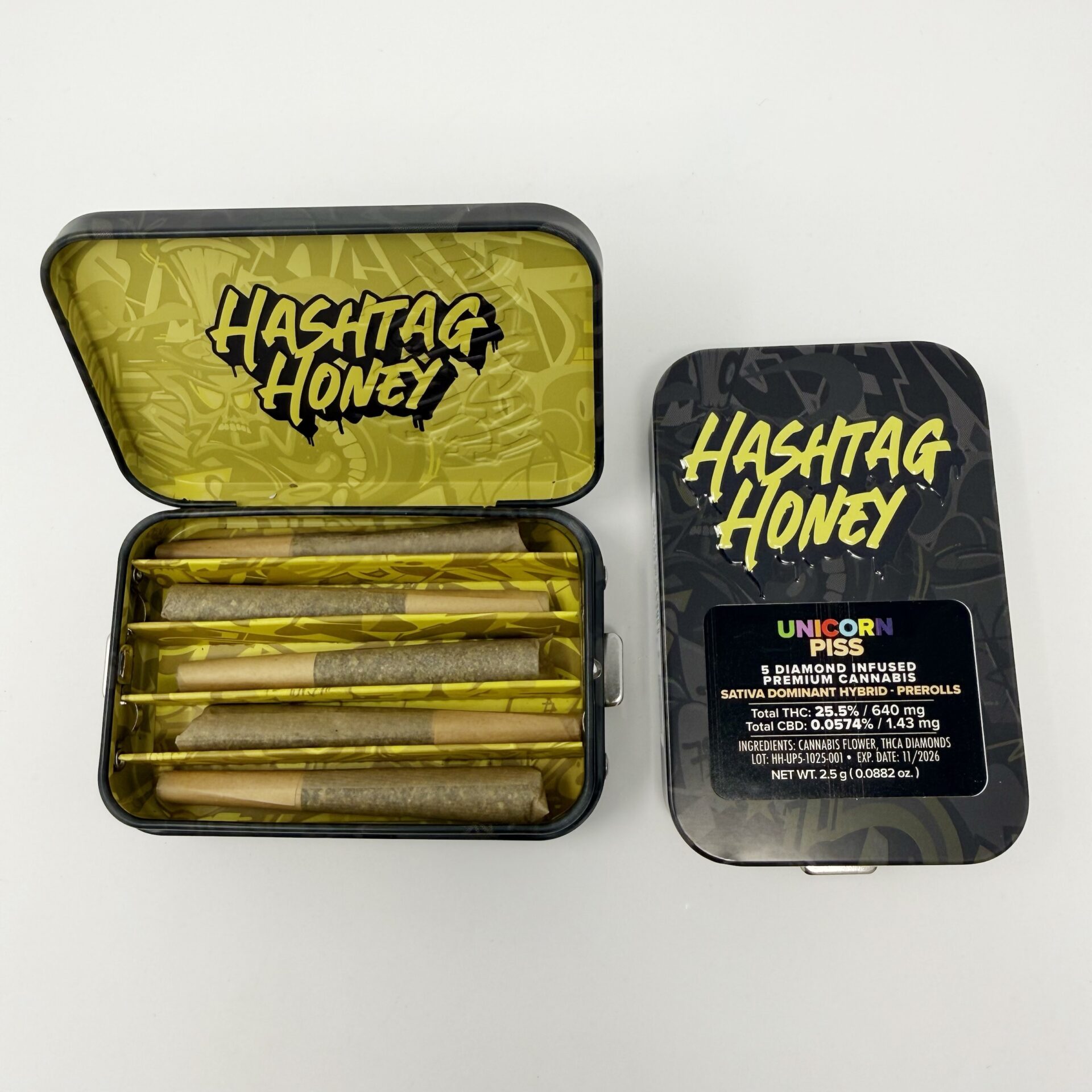 Hashtag Honey Jack Frost Pre-Rolls 5-pack (Hybrid Sativa) 24% {2.5g}