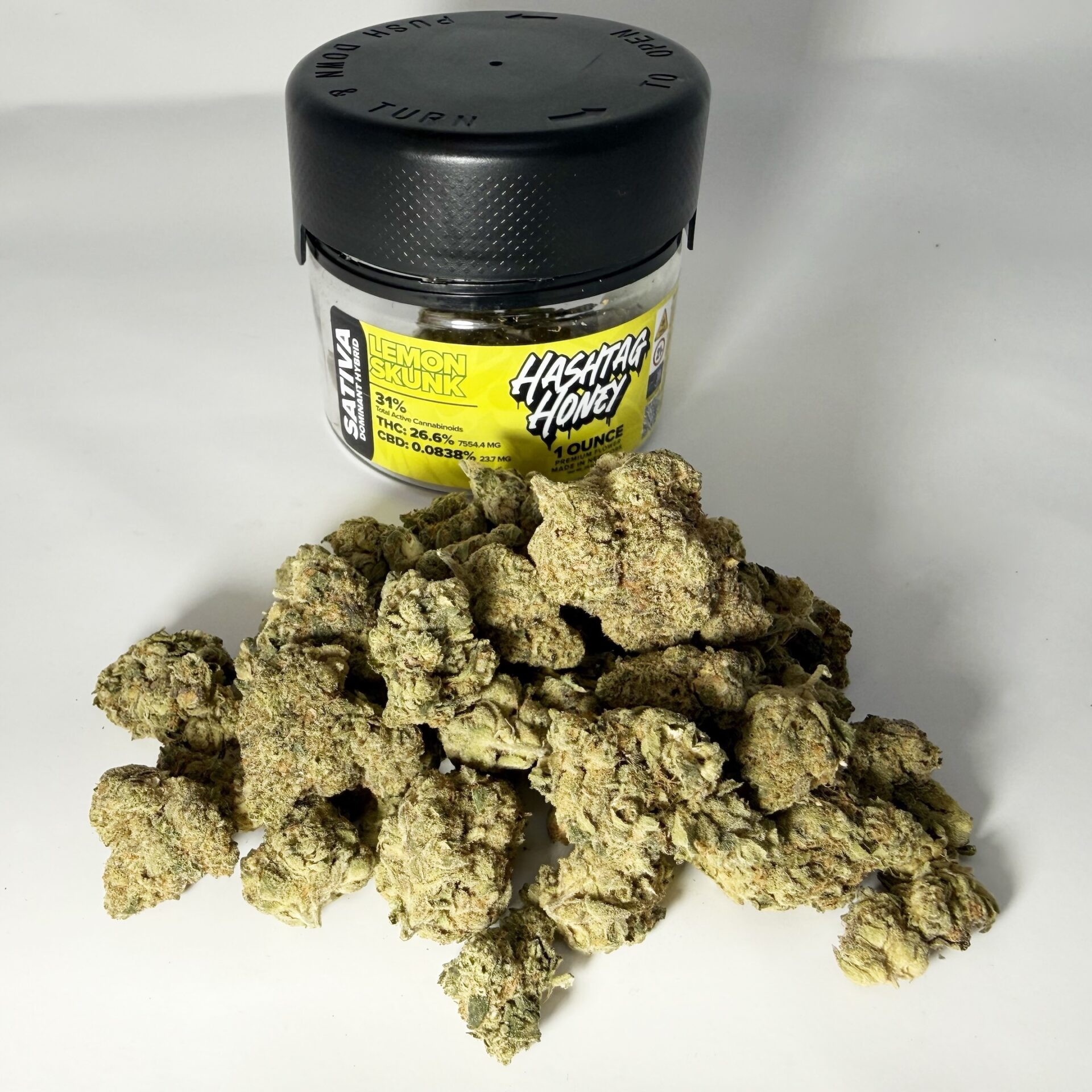Hashtag Honey Lemon Skunk Flower  (Sativa) 26% {28g}