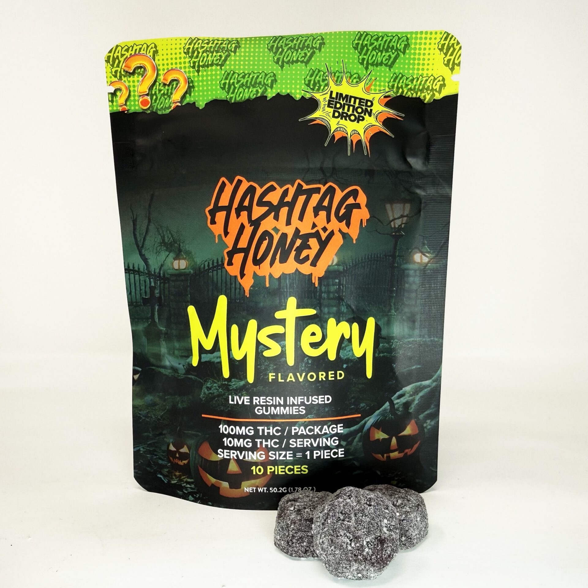 Hashtag Honey Mystery Flavored Live Resin Gummies 10-pack (Hybrid) {100mg}