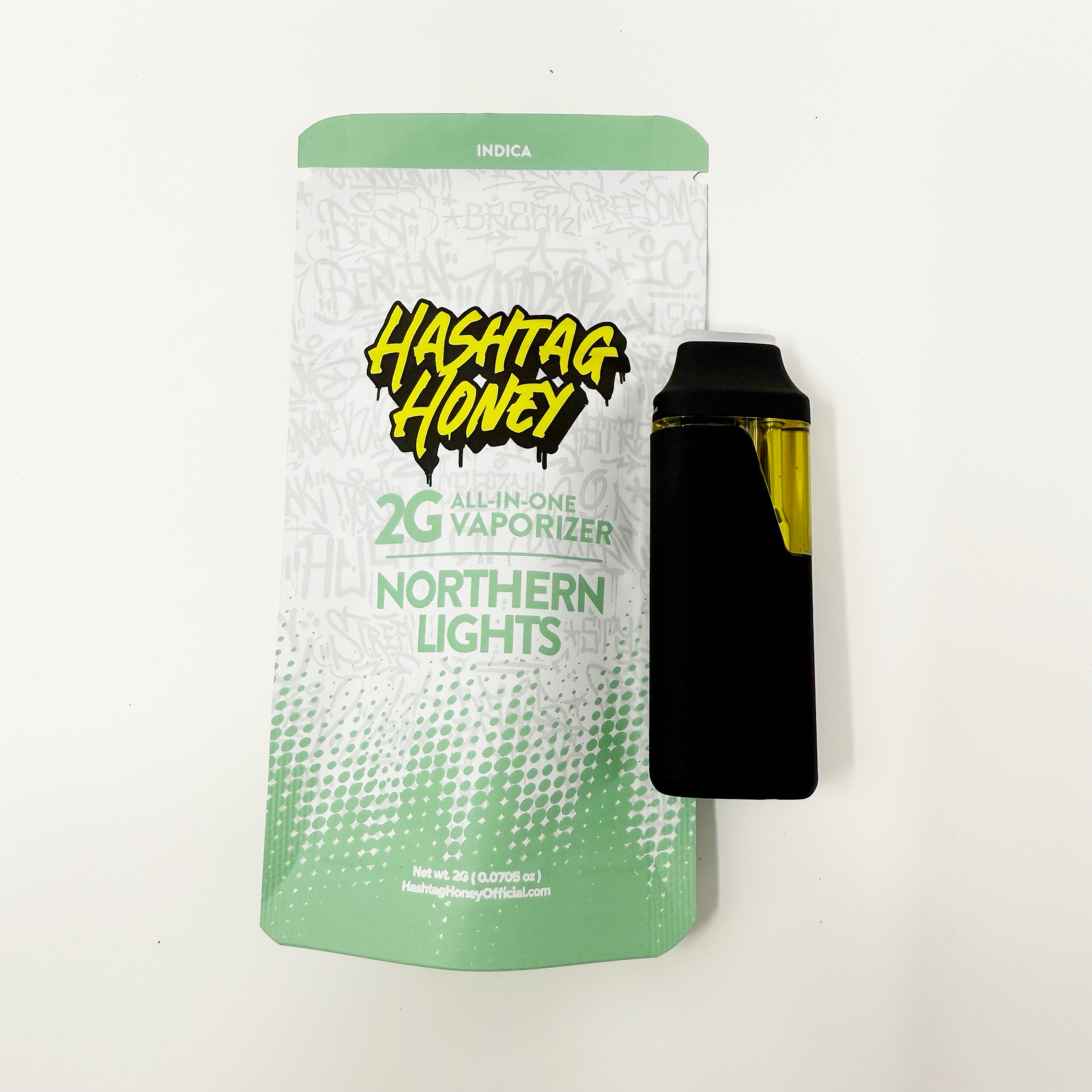 Hashtag Honey Northern Lights Disposable Vapes  (Indica) 94% {2g}