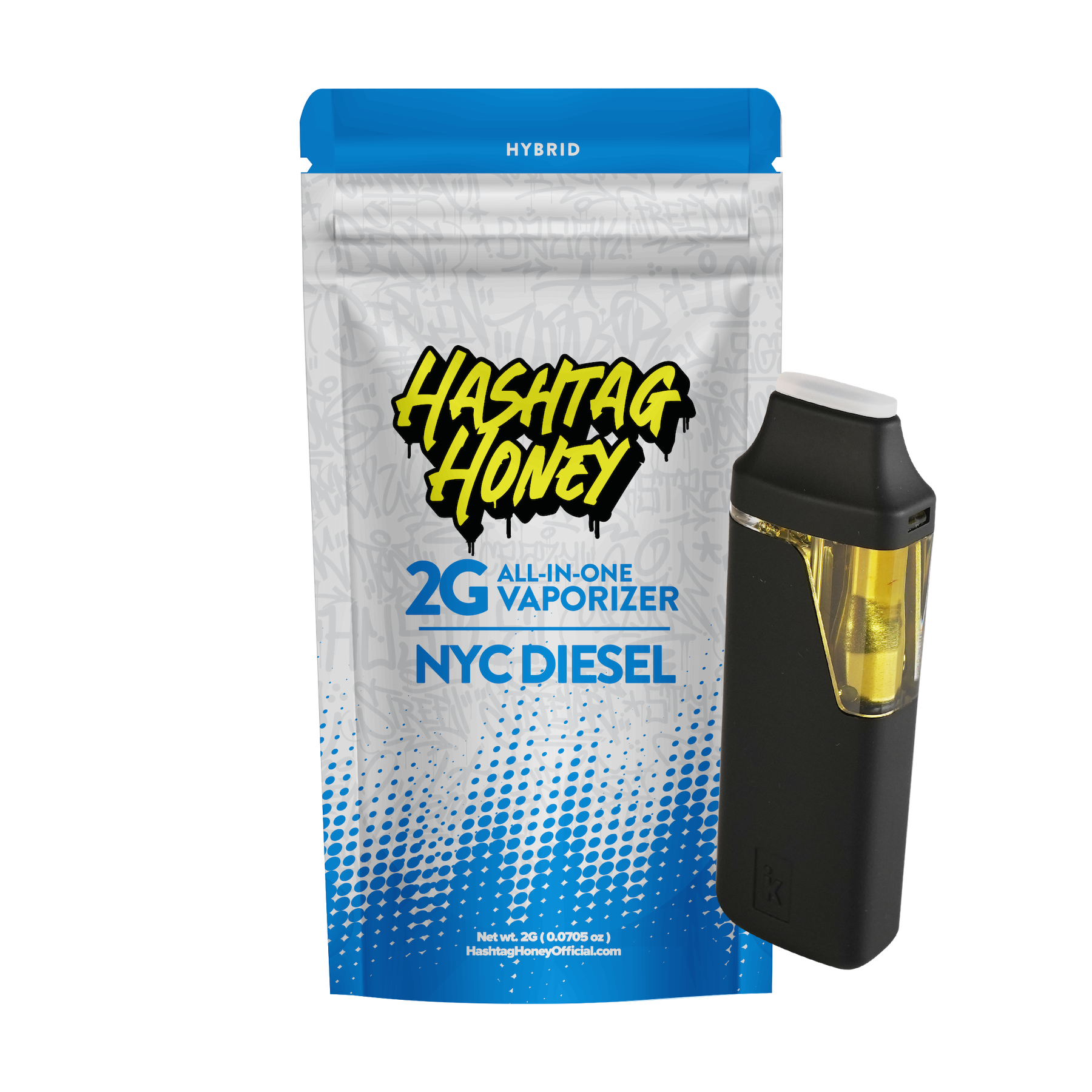 Hashtag Honey NYC Diesel Disposable Vapes  (Hybrid) 93% {2g}
