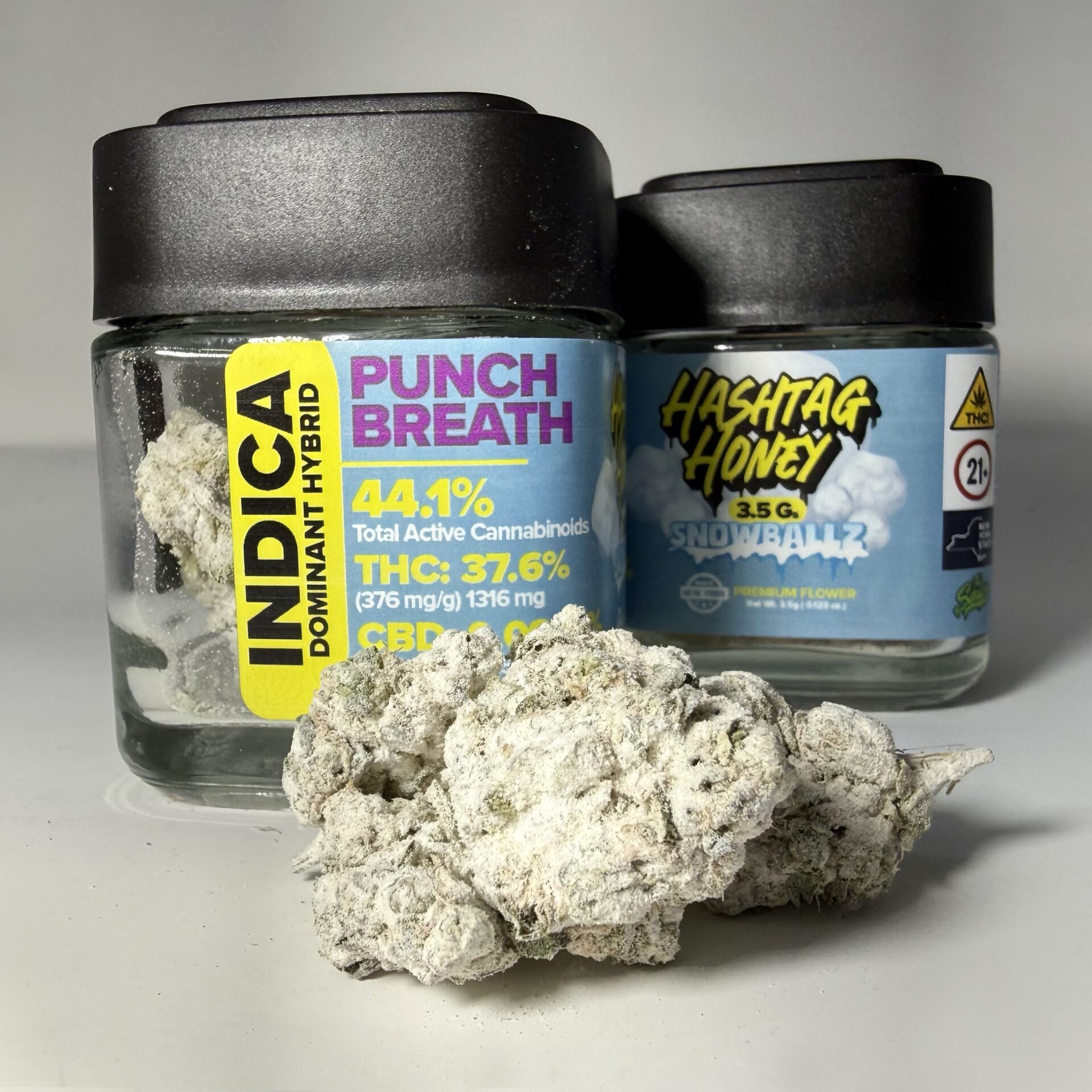 Hashtag Honey Punch Breath SnowBallz Flower  (Indica) 37% {3.5g}
