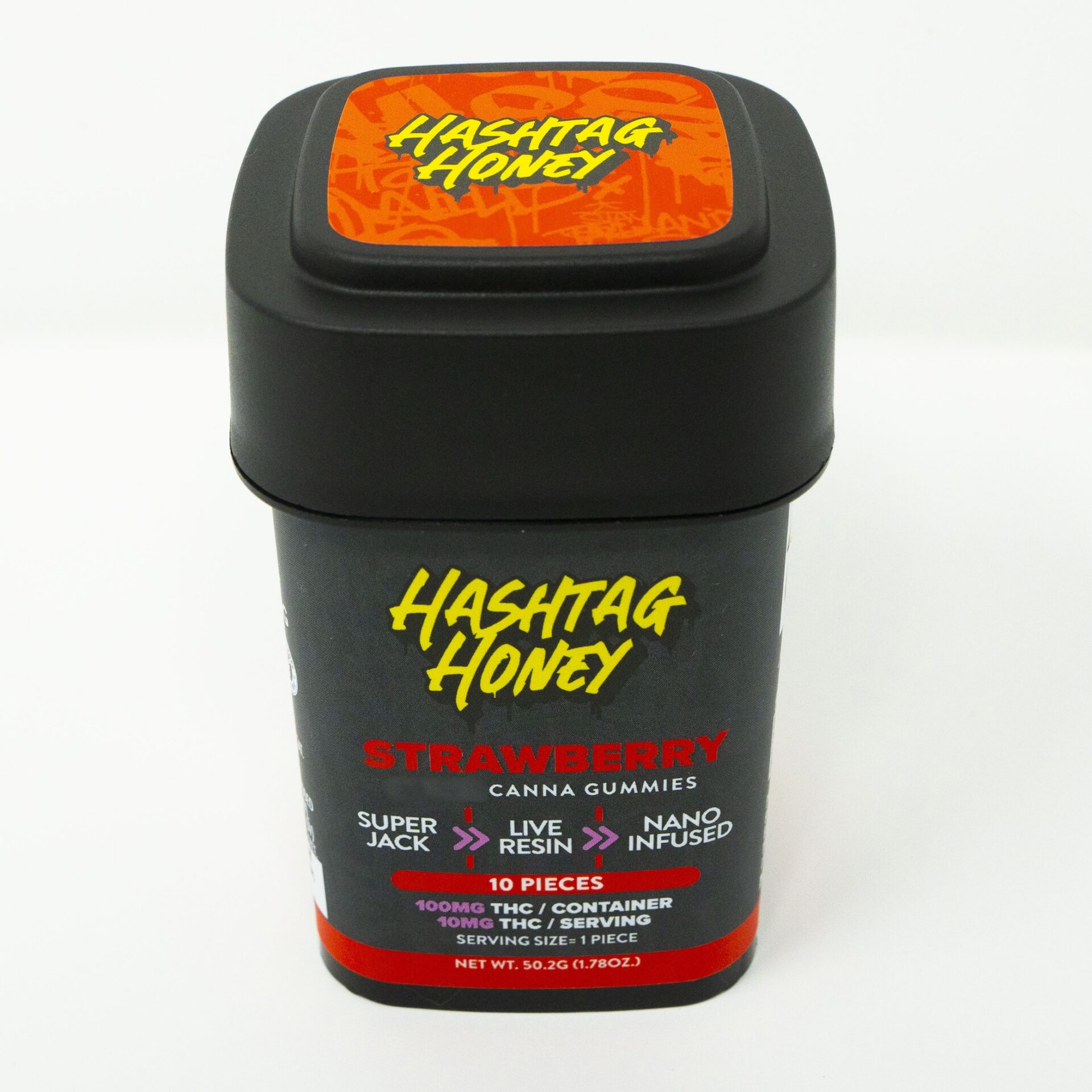 Hashtag Honey Strawberry Live Resin Gummies 10-pack (Sativa) {100mg}