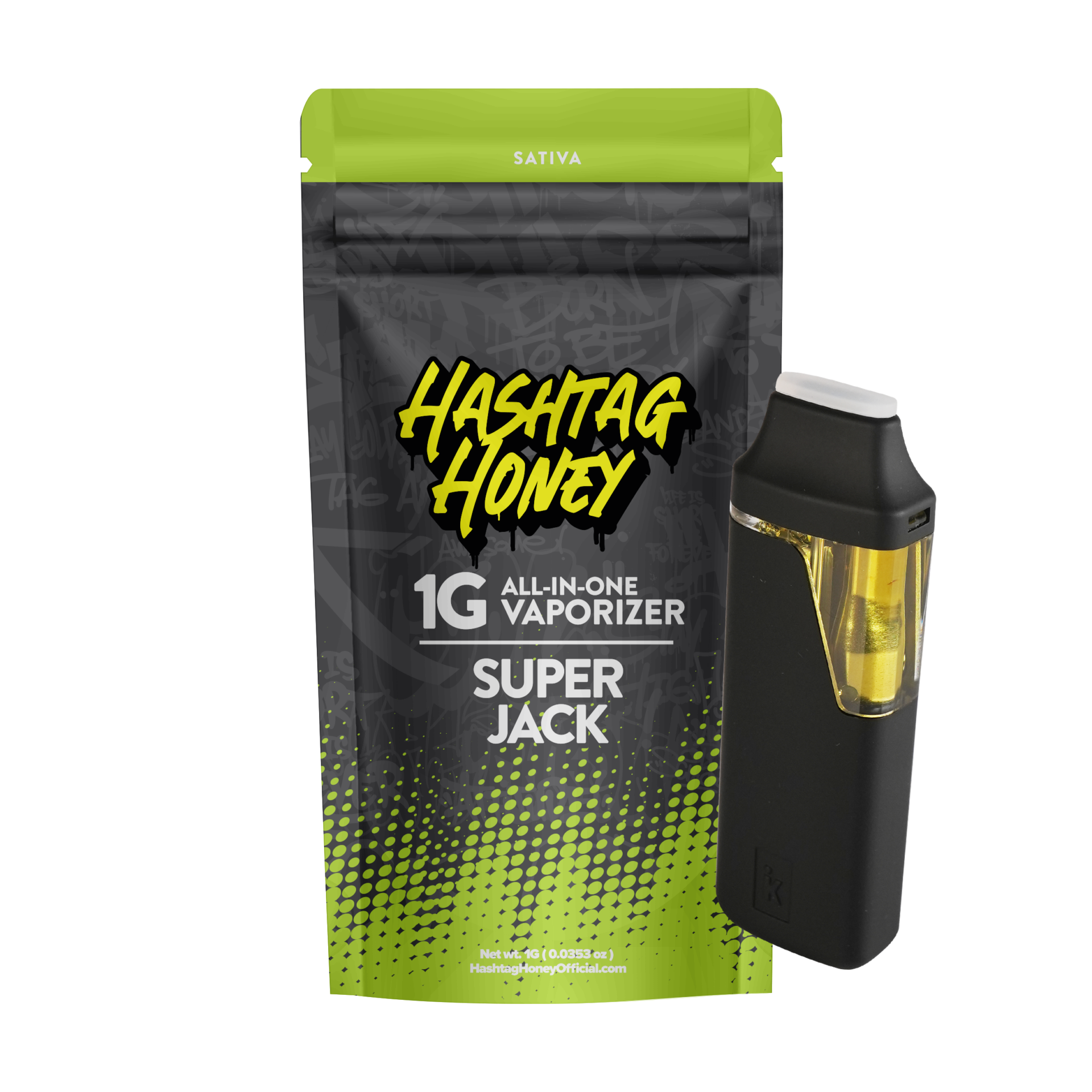 Hashtag Honey Super Jack All-In-One Vapes (Sativa) 85.9% {1g}