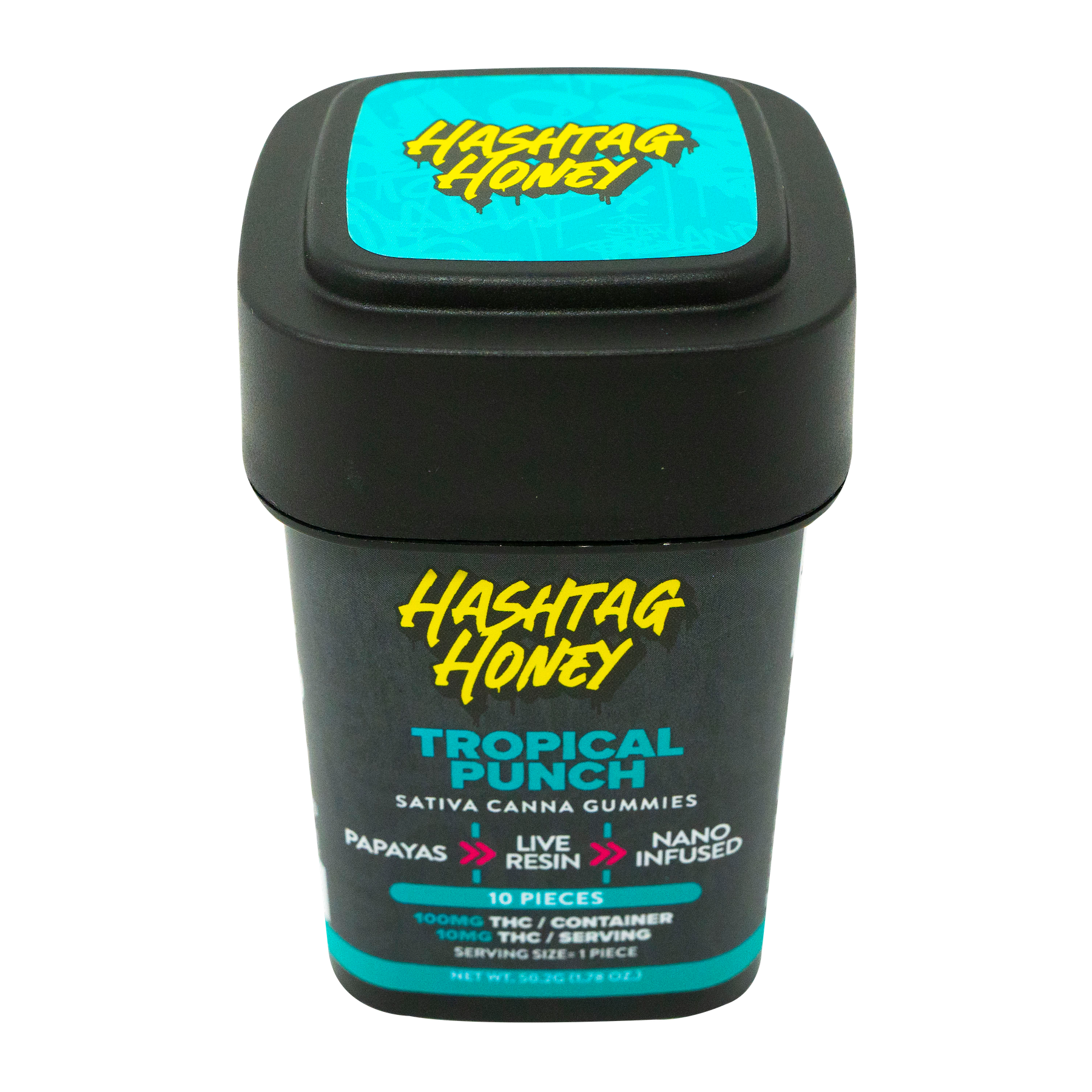 Hashtag Honey Tropical Punch Live Resin Gummies 10-pack (Hybrid) {100mg}