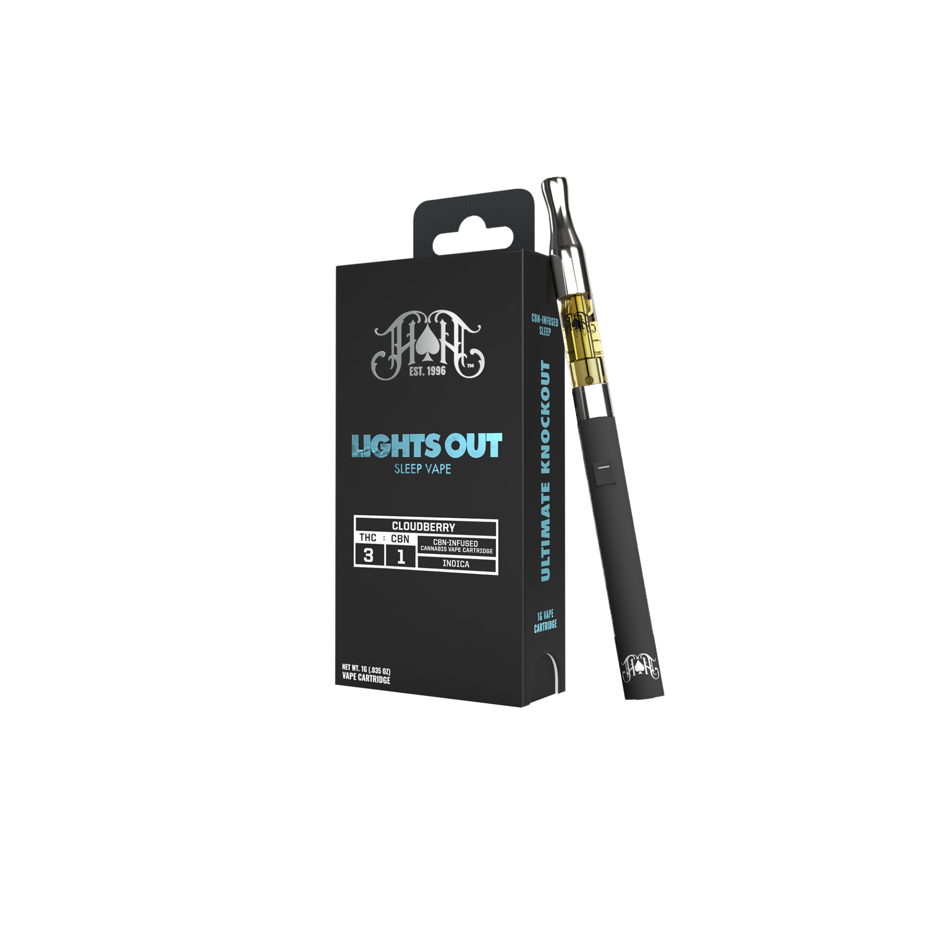 Heavy Hitters Cloudberry CBN Cartridge Vape (Indica) {1g}