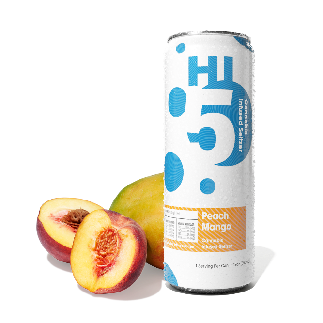 Hi-5 Peach Mango 5 mg Cannabis Seltzer; 20mg