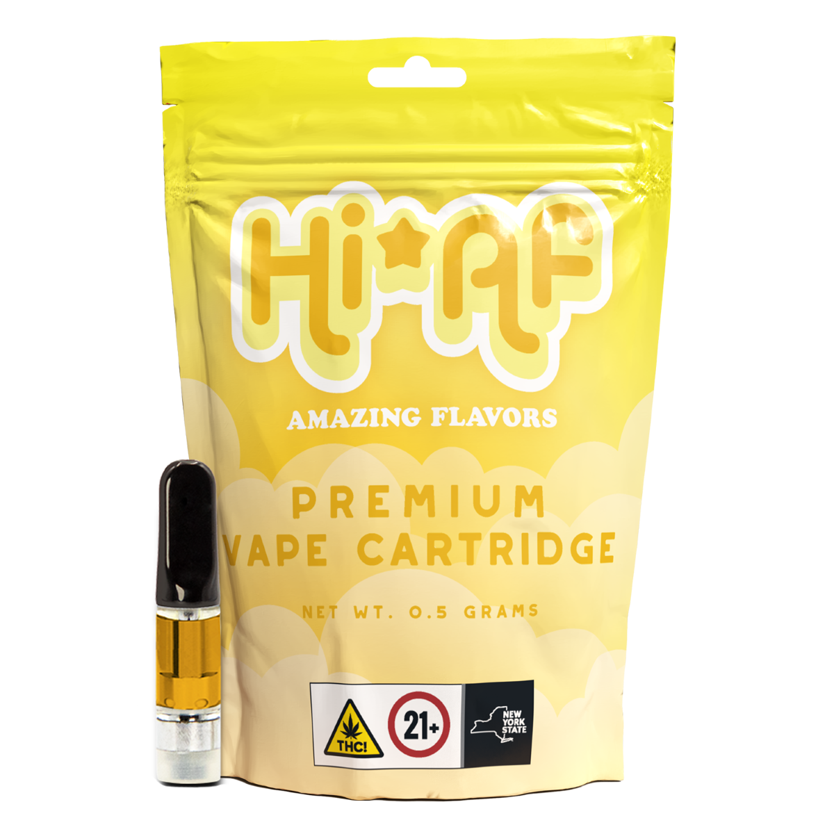 Hi*AF Lemon Cake Threaded Vape Cartridges  (Sativa) 84% {0.5g}