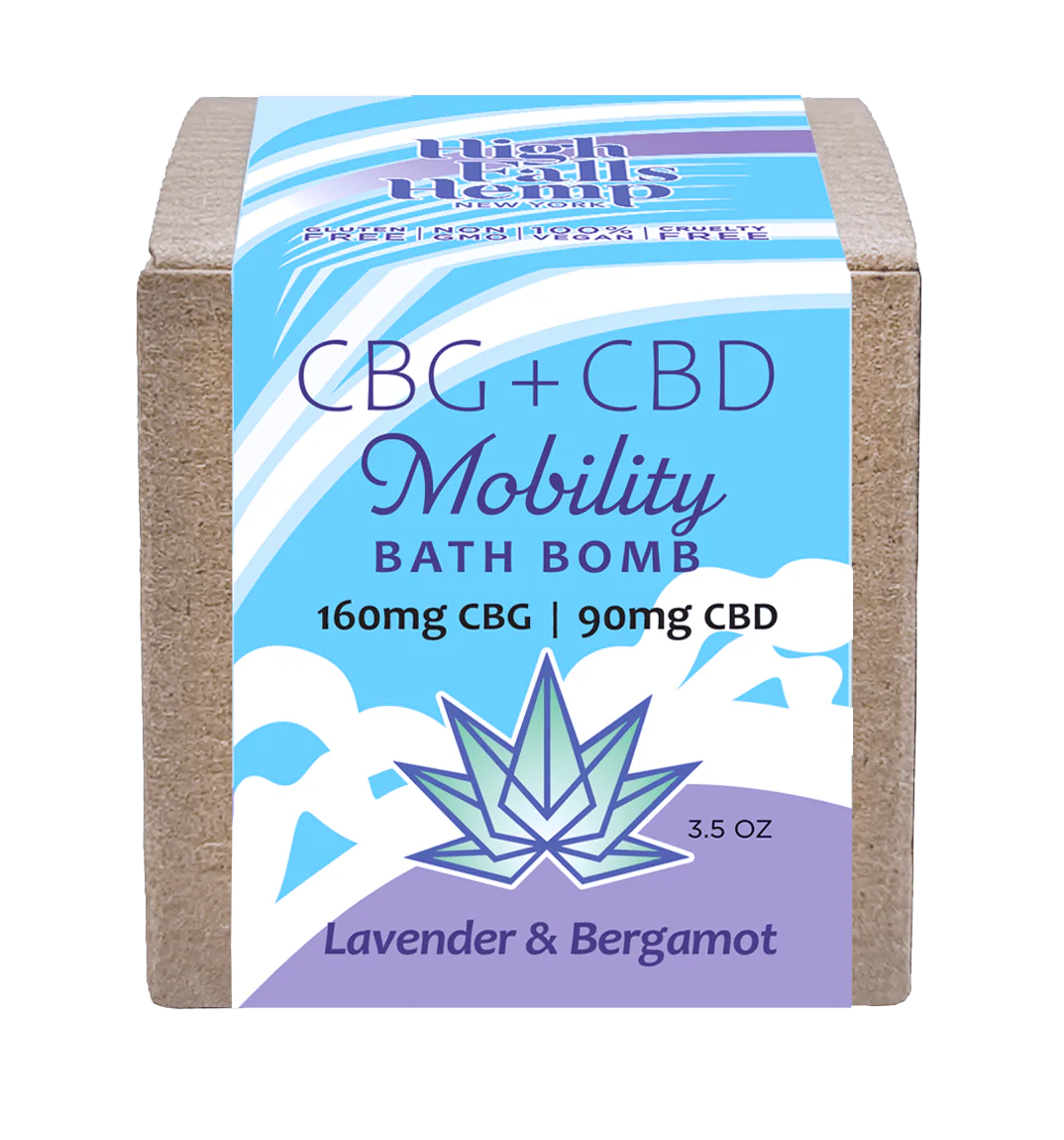 High Falls Canna 72mg CBD, CBD+CBG Mobility Bath Bomb - 128mg CBG Accessory