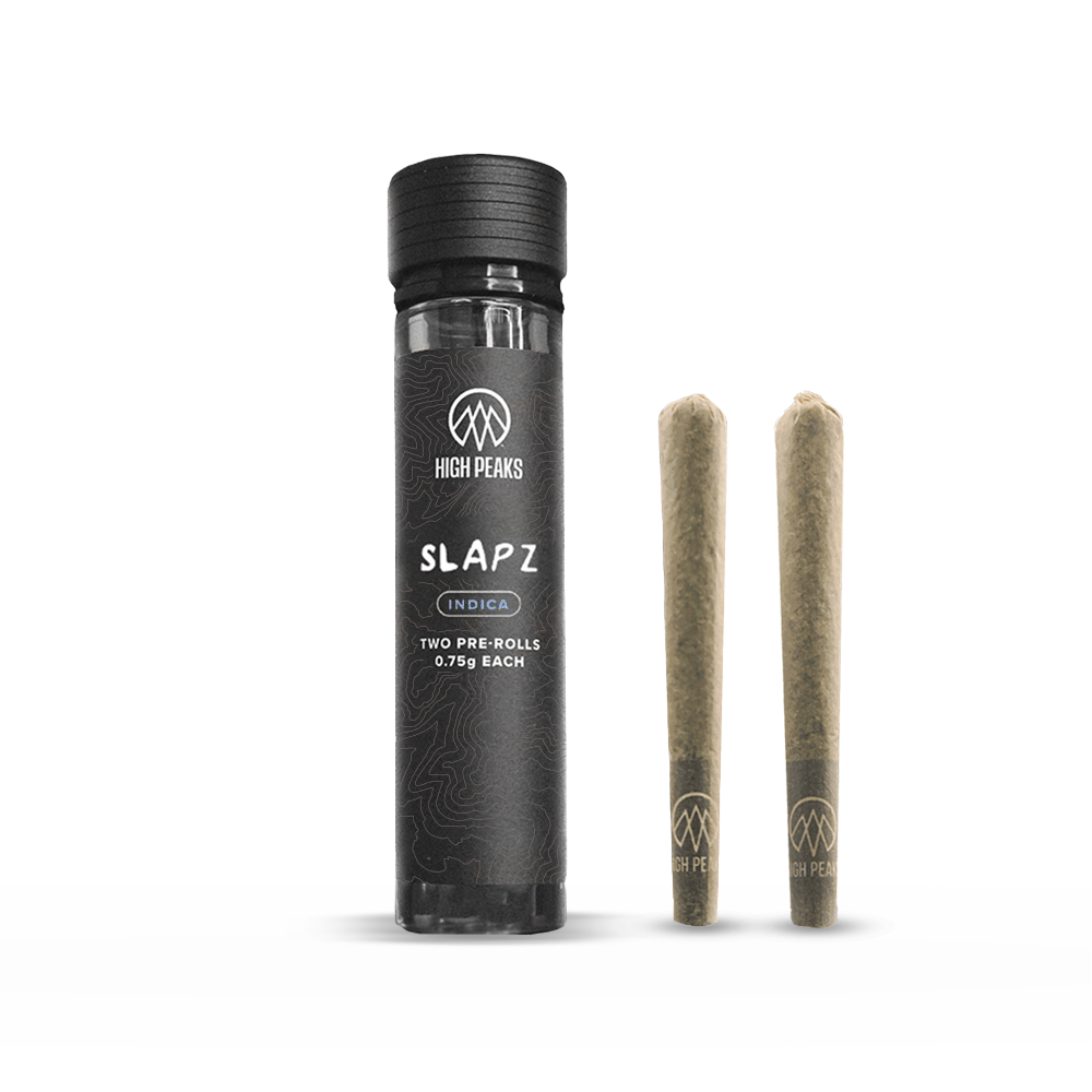 High Peaks Slapz Pre-Rolls 2-pack (Indica) 26% {1.5g}