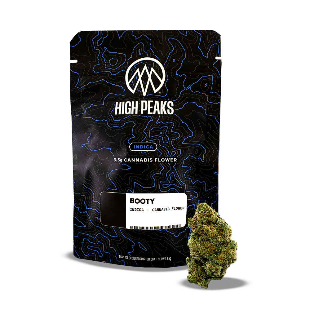 High Peaks Booty Flower (Indica) 22% {3.5g}