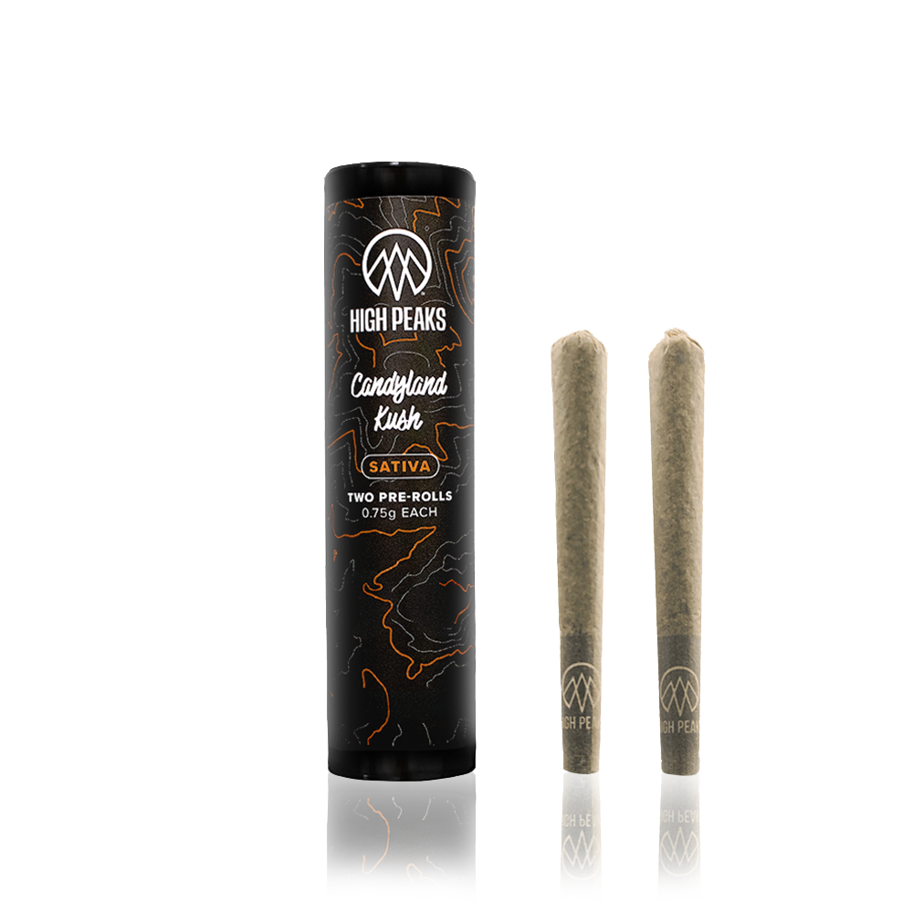 High Peaks Candyland Kush Pre-Rolls 2-pack (Sativa) 32% {1.5g}