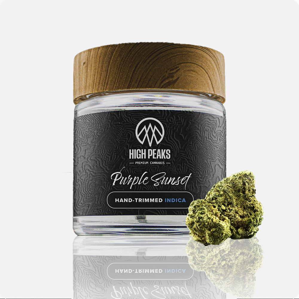 High Peaks Purple Sunset Flower (Hybrid Indica) 22% {3.5g}