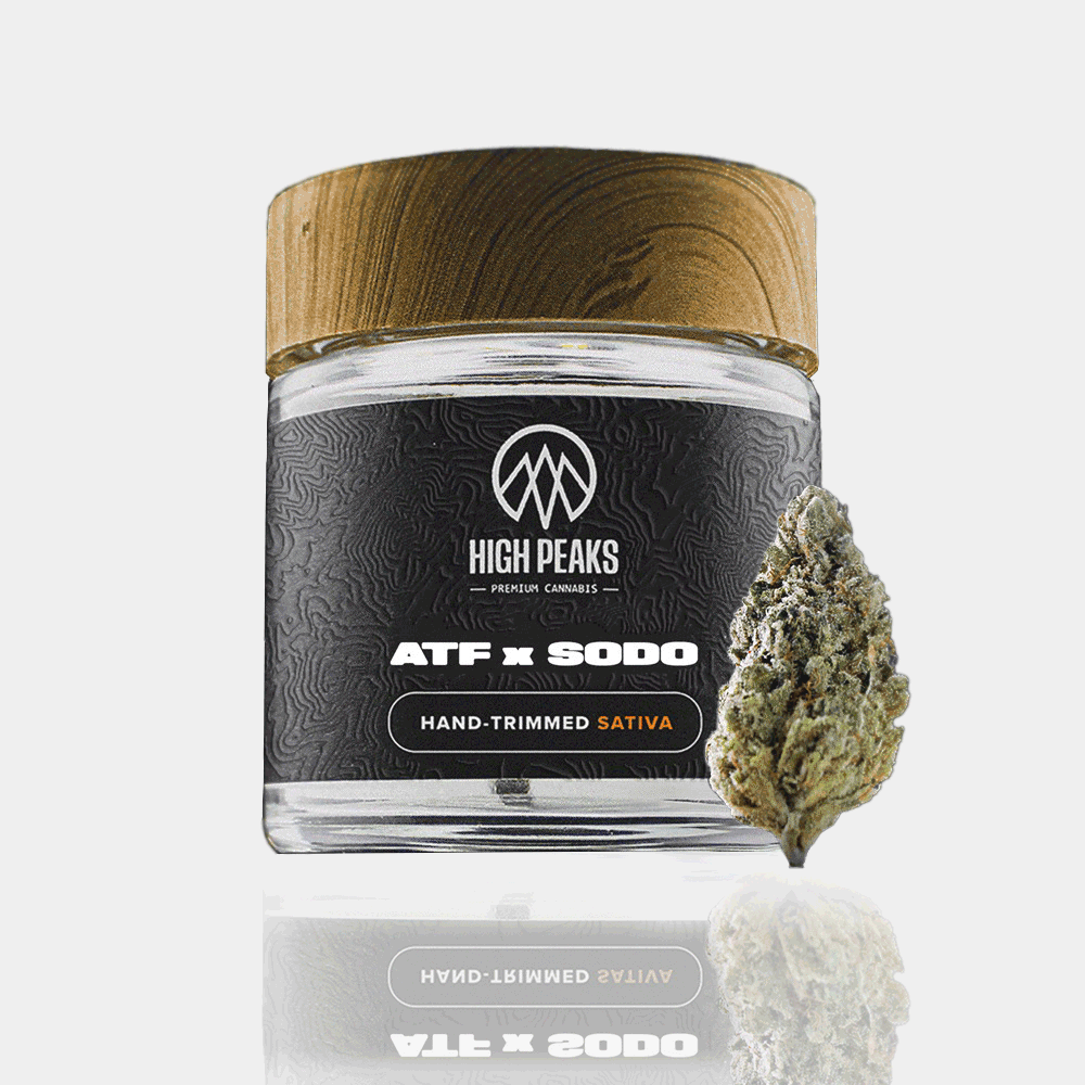 High Peaks ATF x SODO Flower  (Hybrid) 28% {3.5g}