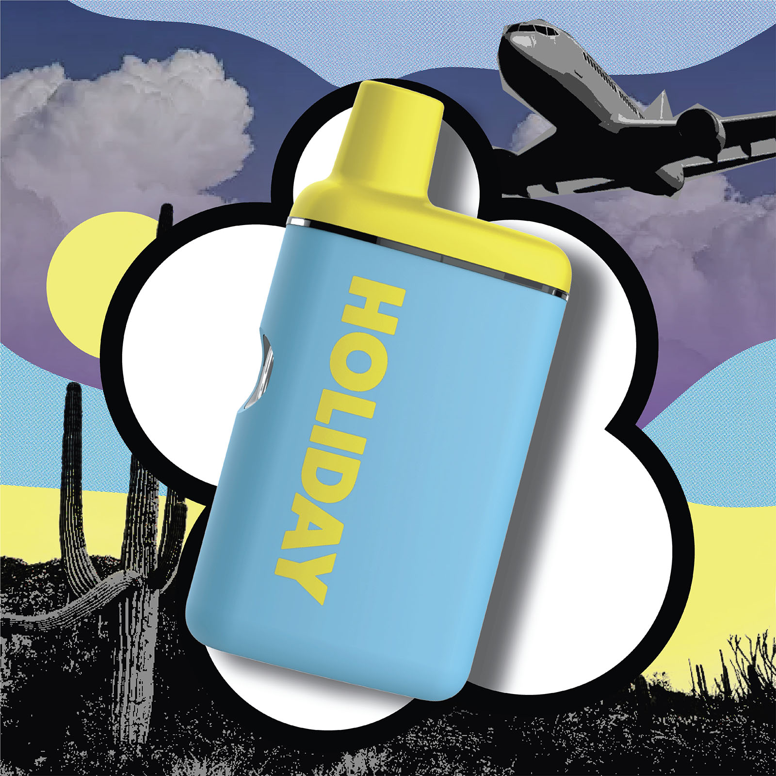 Holiday Airplane Mode All-In-One Vapes  (Sativa) 90% {0.5g}
