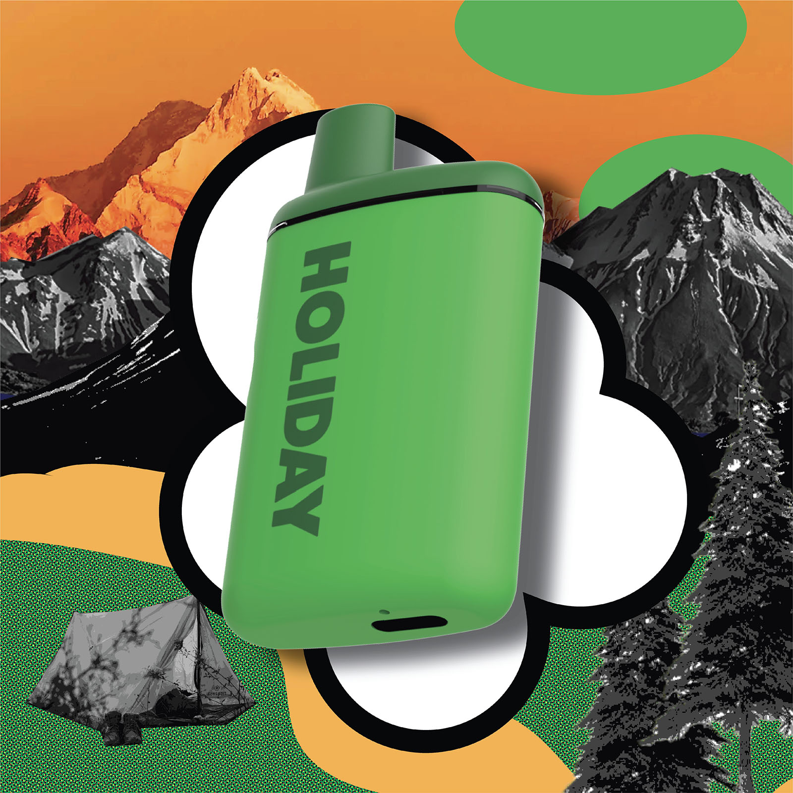 Holiday Happy Camper All-In-One Vapes (Hybrid) 90% {0.5g}