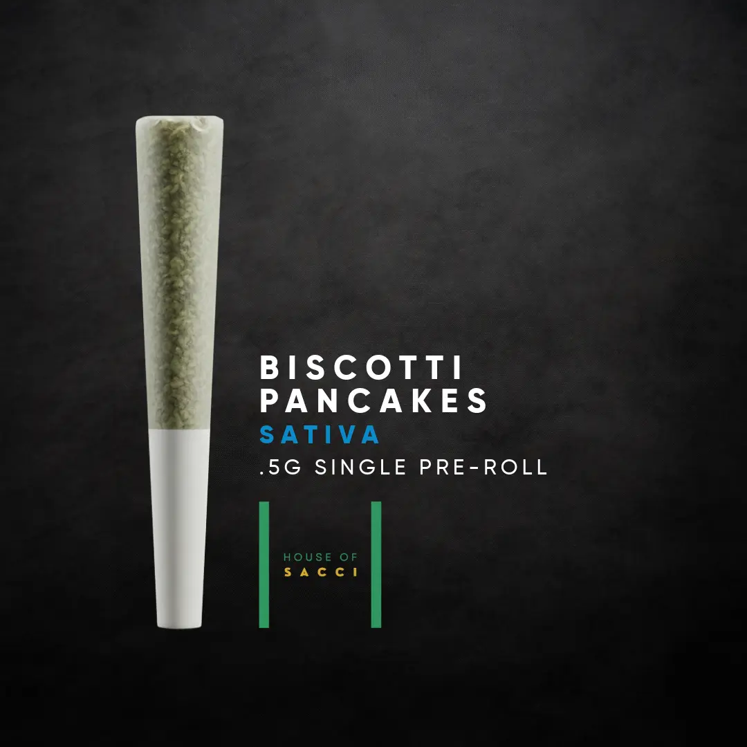 House of Sacci Biscotti Pancakes Pre-Roll (Sativa) 24% {.5g}