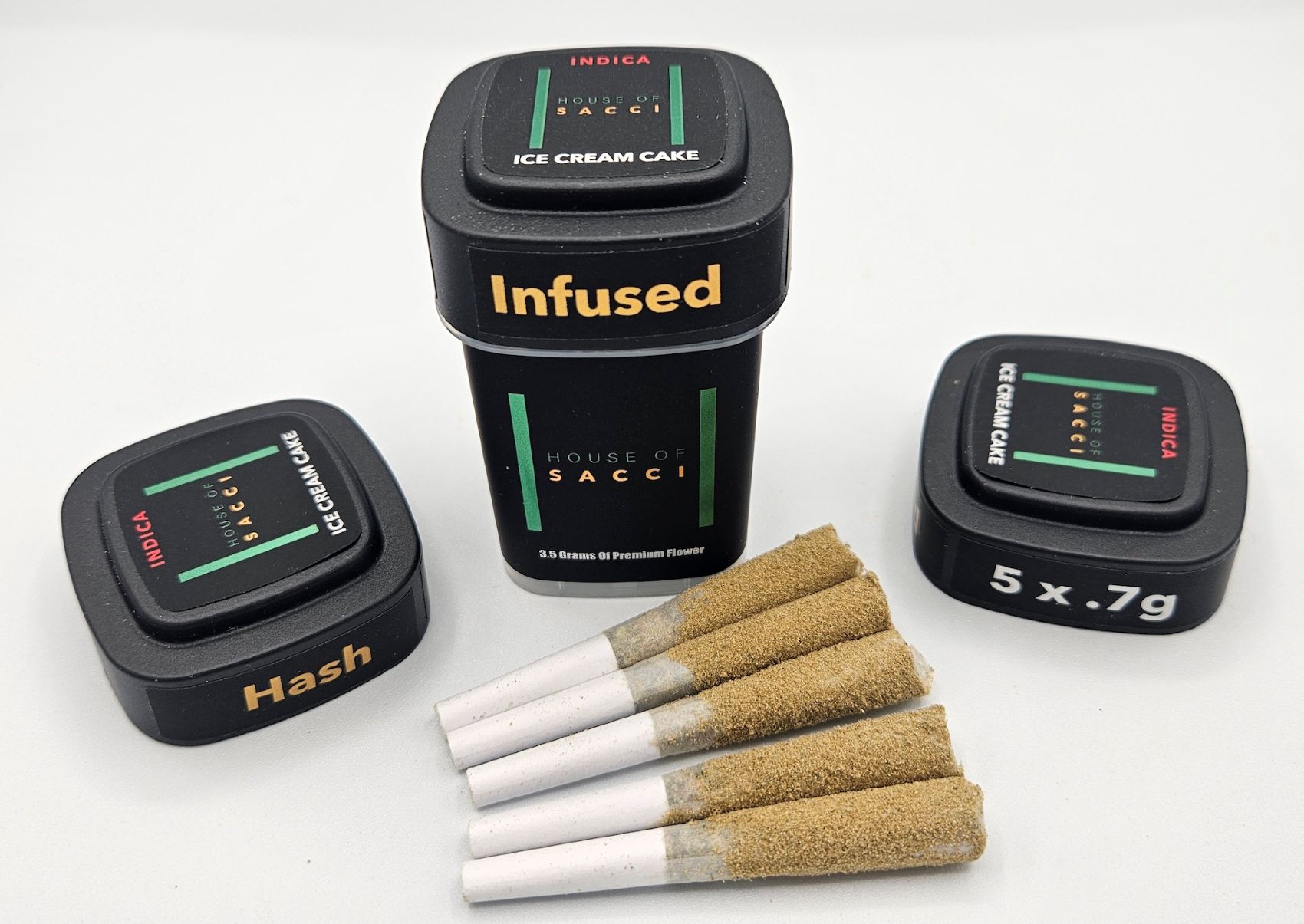 House of Sacci Triple Infused Pre-Rolls 5-pack 47.68% {3.5g}