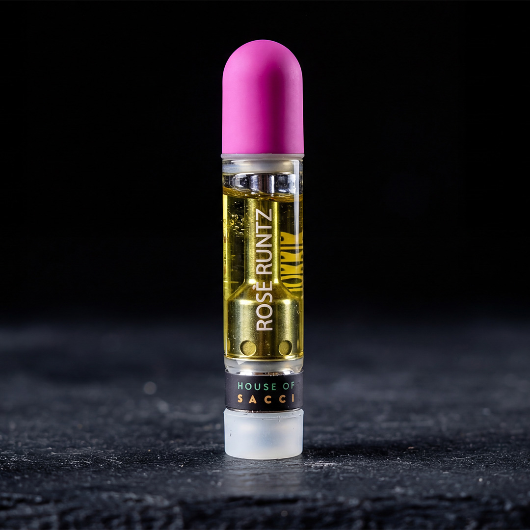 House of Sacci Rose Runtz Threaded Vape Cartridges  (Hybrid) 92.25% {1g}