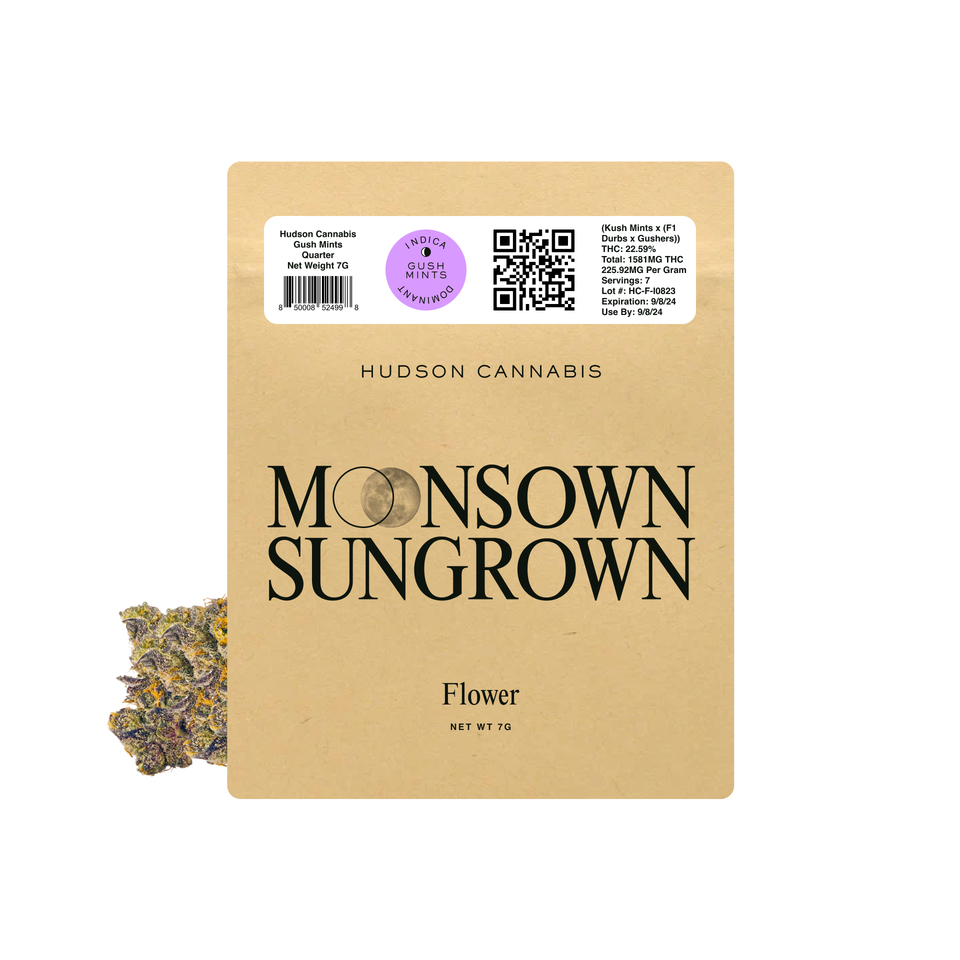 Hudson Cannabis Gush Mints Flower quarter