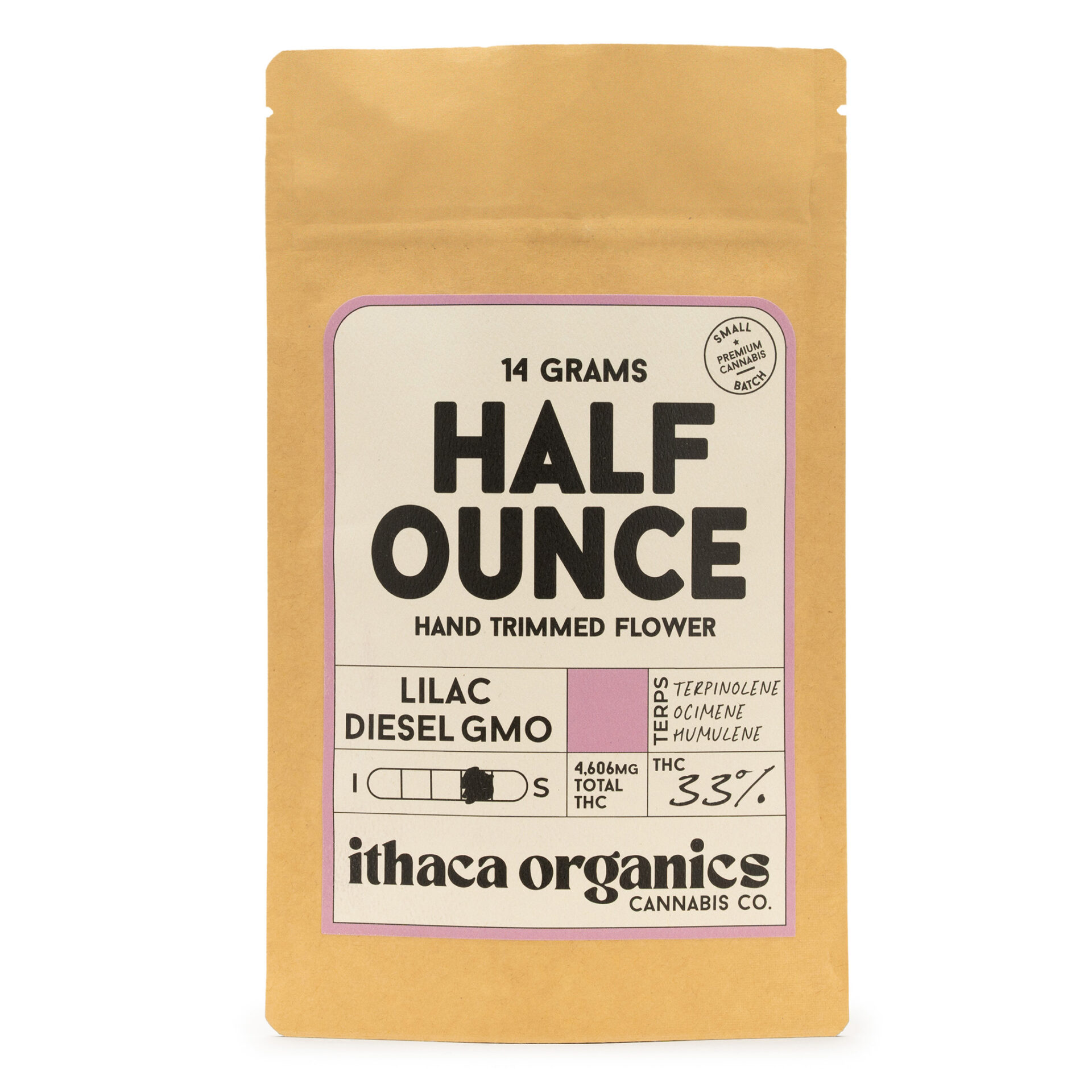 Ithaca Organics Lilac Diesel GMO Flower  (Sativa) 33% {14g}