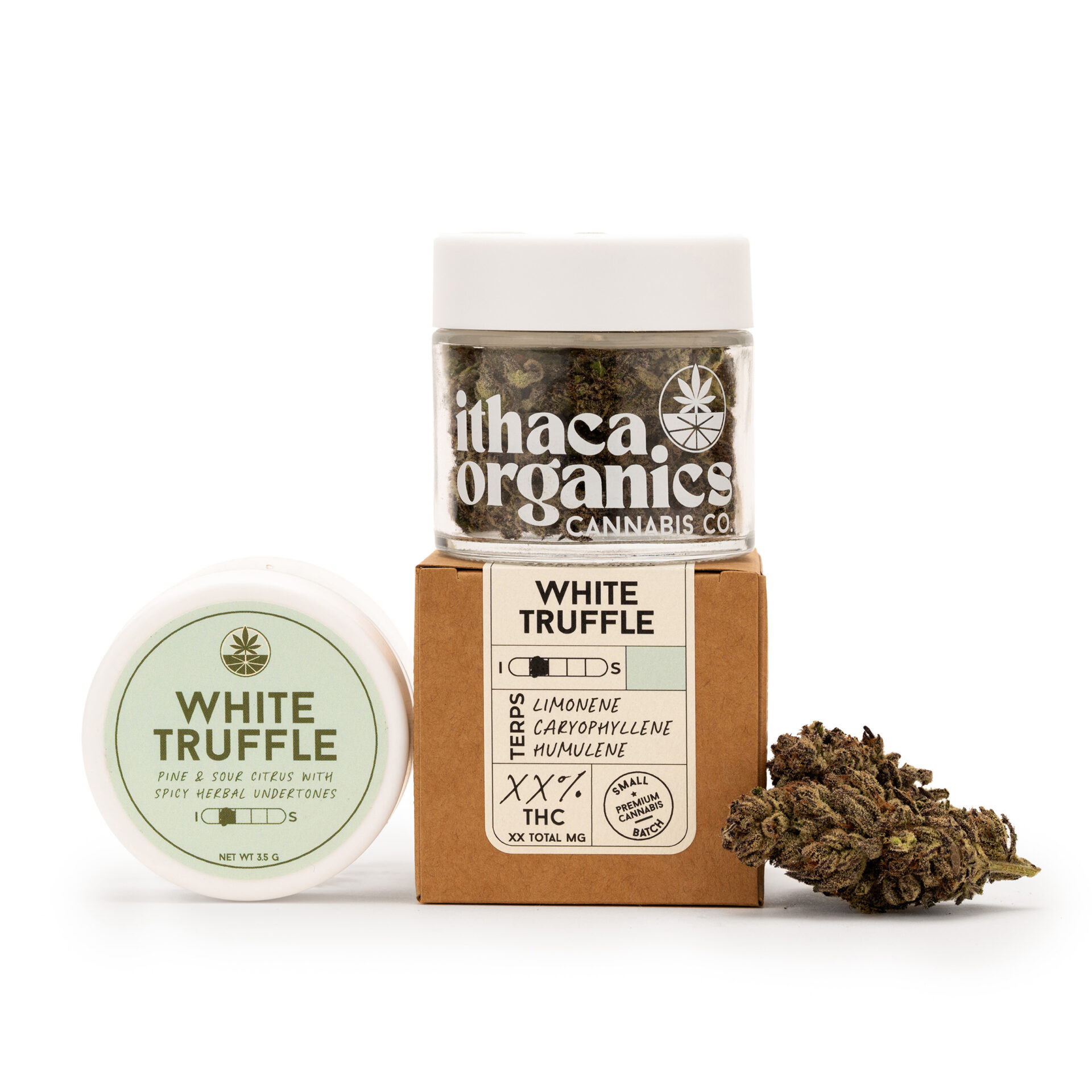 Ithaca Organics White Truffle Flower  (Hybrid Indica) 20% {3.5g}