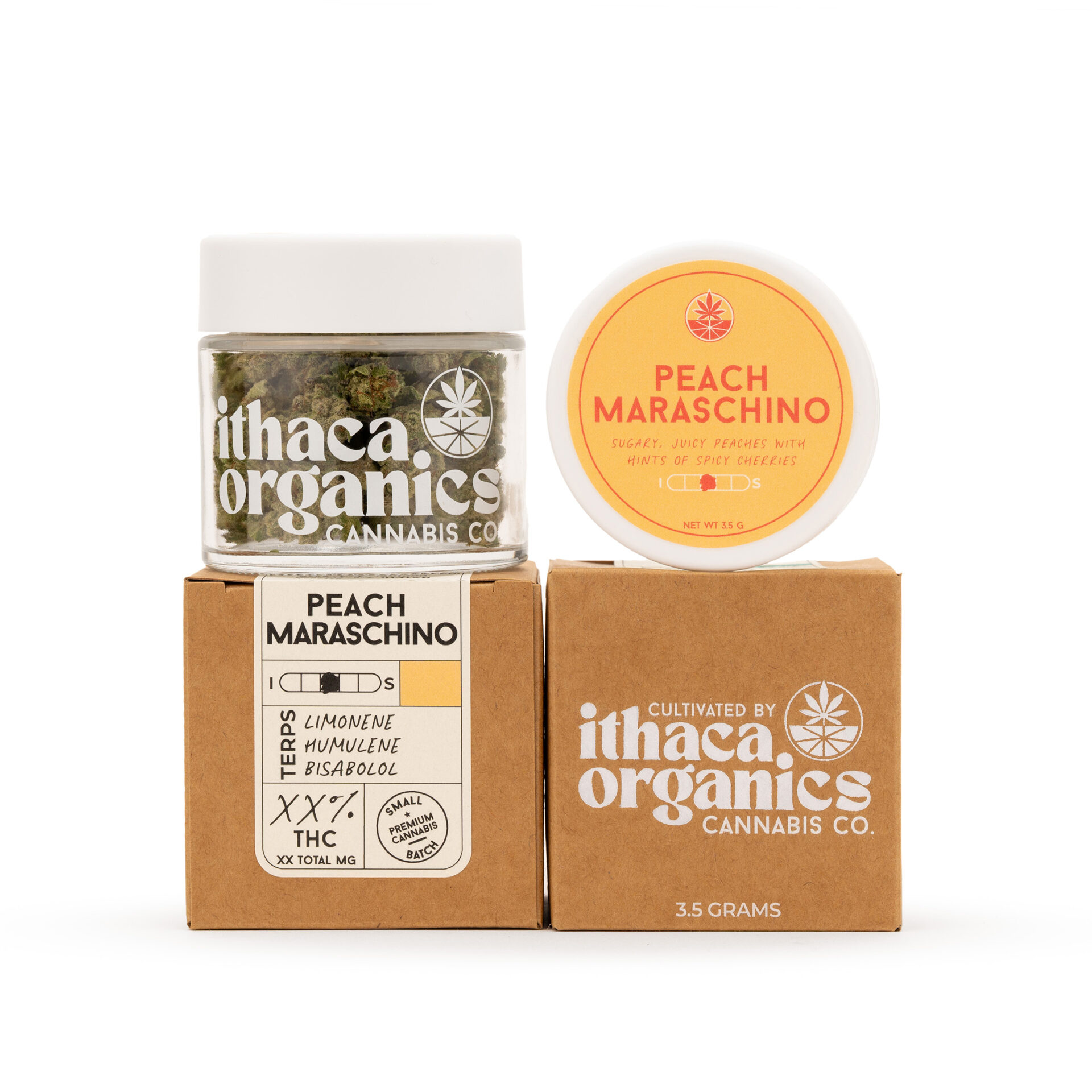 Ithaca Organics Peach Maraschino Flower  (Hybrid) 20% {3.5g}