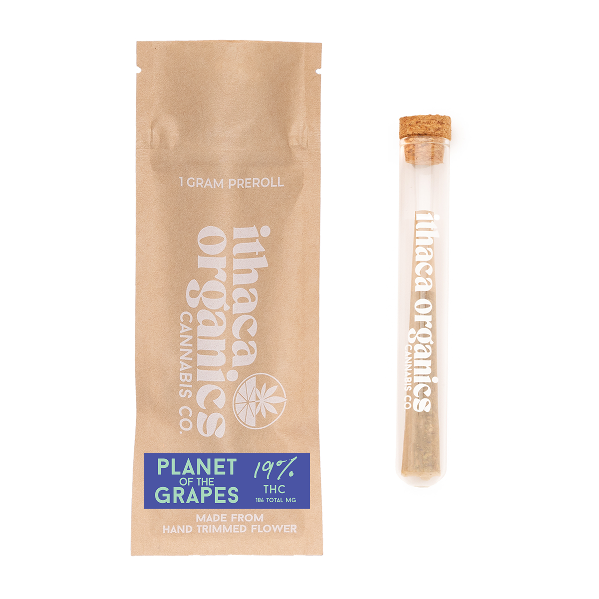 Ithaca Organics Planet of the Grapes Pre-Roll (Hybrid Indica) 19% {1g}