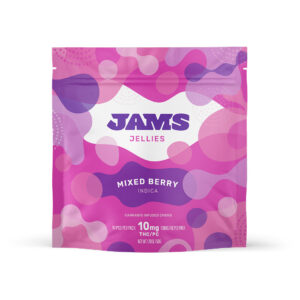 Jams Classic Edibles Gummies Jellies Mixed Berry Indica 100mg 10 Pack