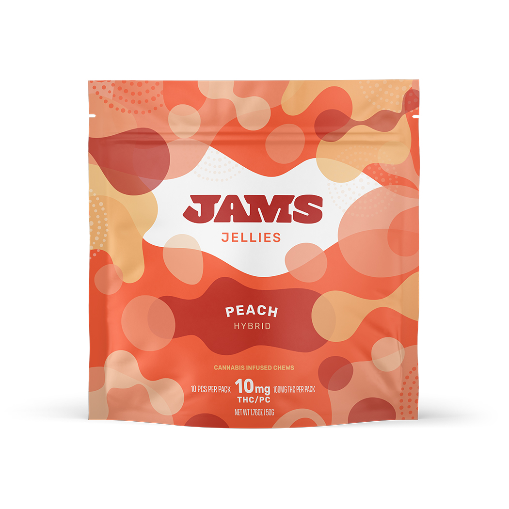 Jams Peach Edibles 10-pack (Hybrid) {100mg}