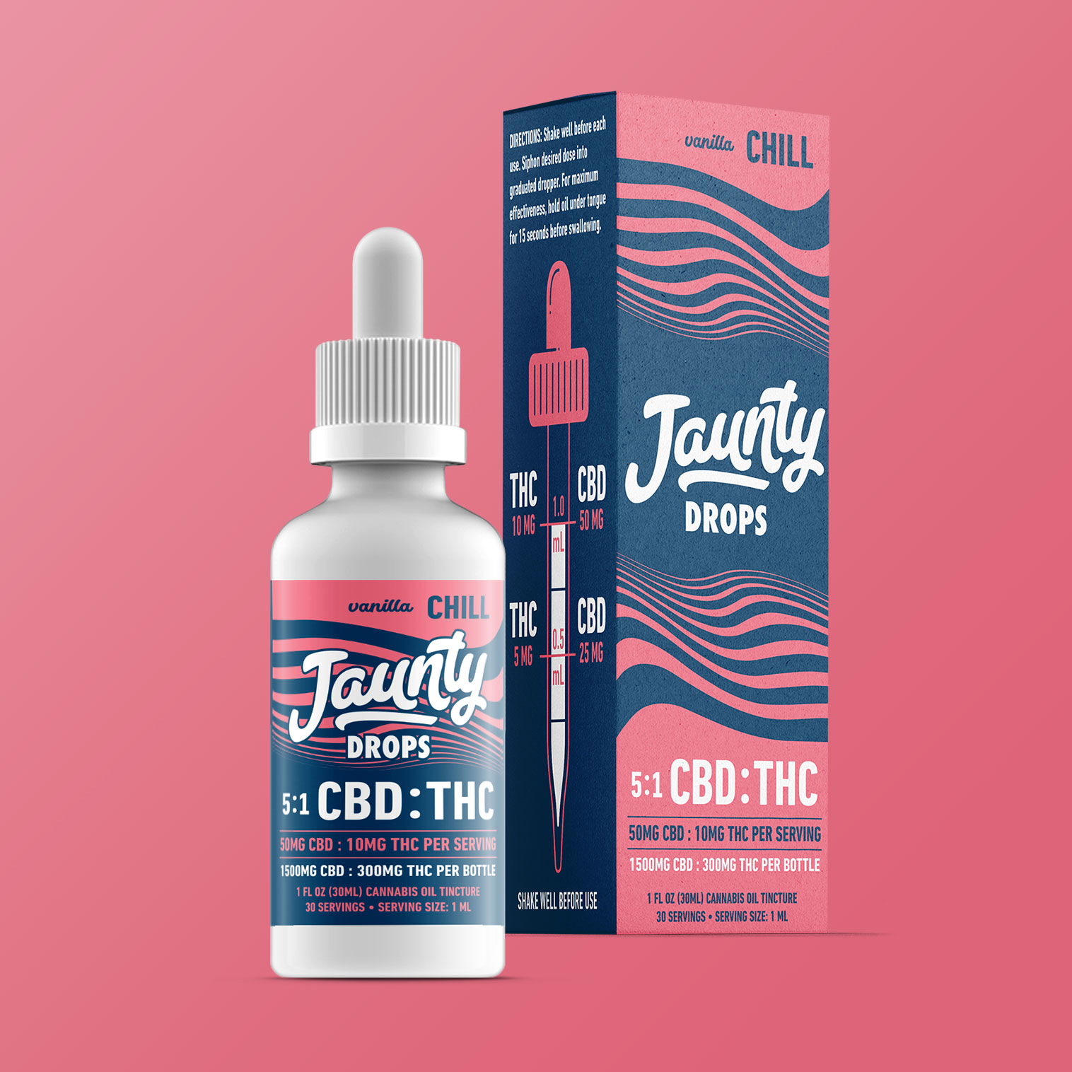 Jaunty 5:1 Chill Vanilla Tinctures  {300mg}