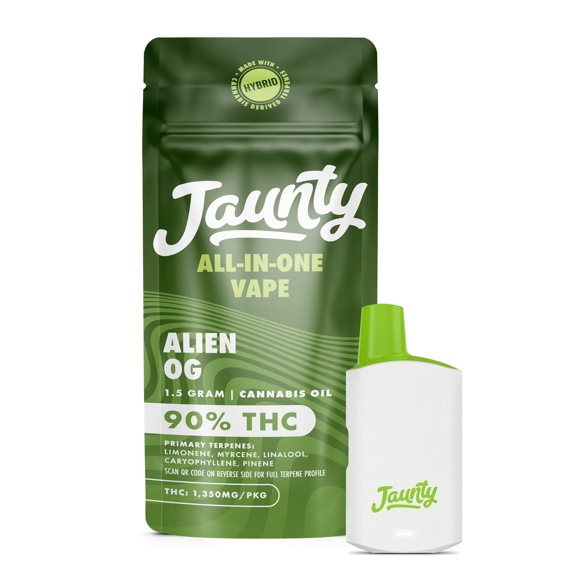 Jaunty Alien OG All-In-One Vapes  (Hybrid) 91% {1.5g}