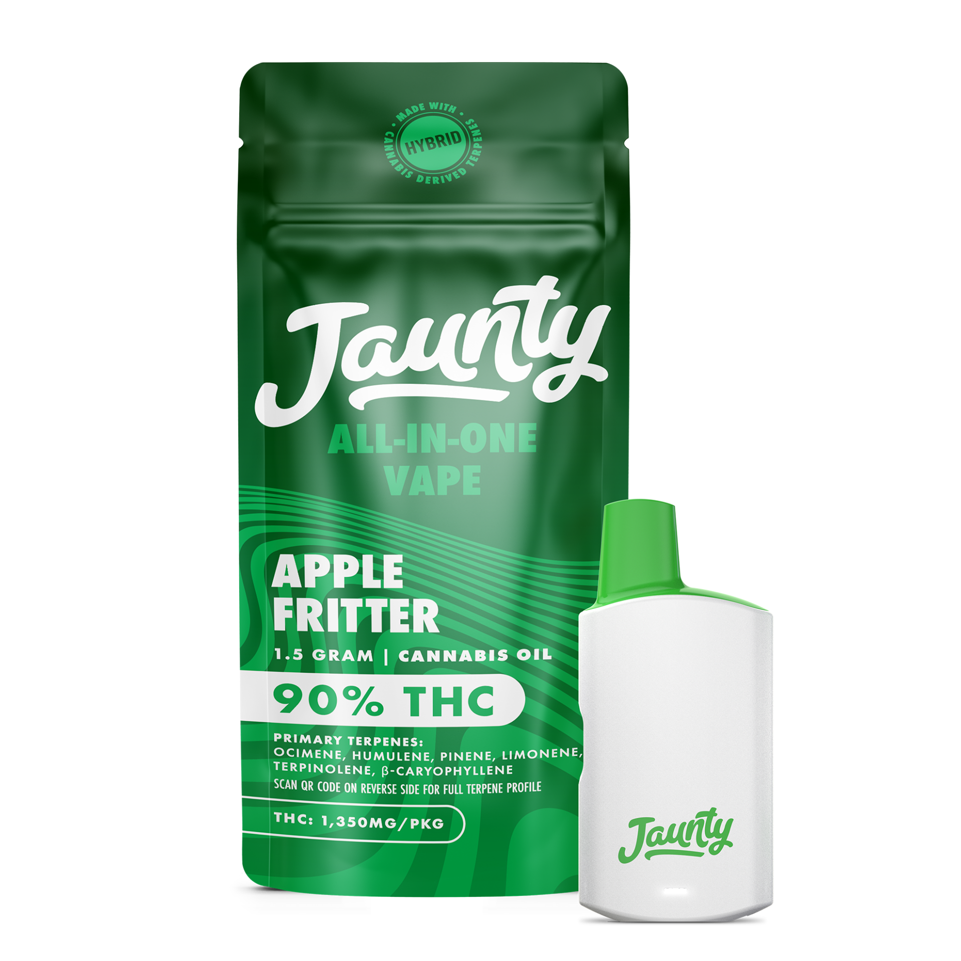 Jaunty Apple Fritter All-In-One Vapes  (Hybrid) 90% {1.5g}