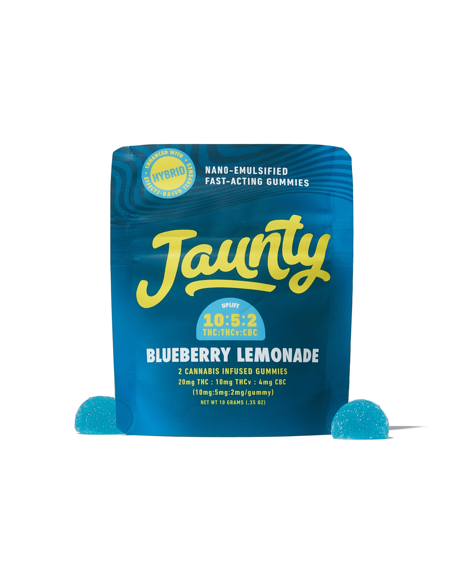 Jaunty Blueberry Lemonade THC:THCV:CBC Gummy 2-pack (Sativa) {20mg}
