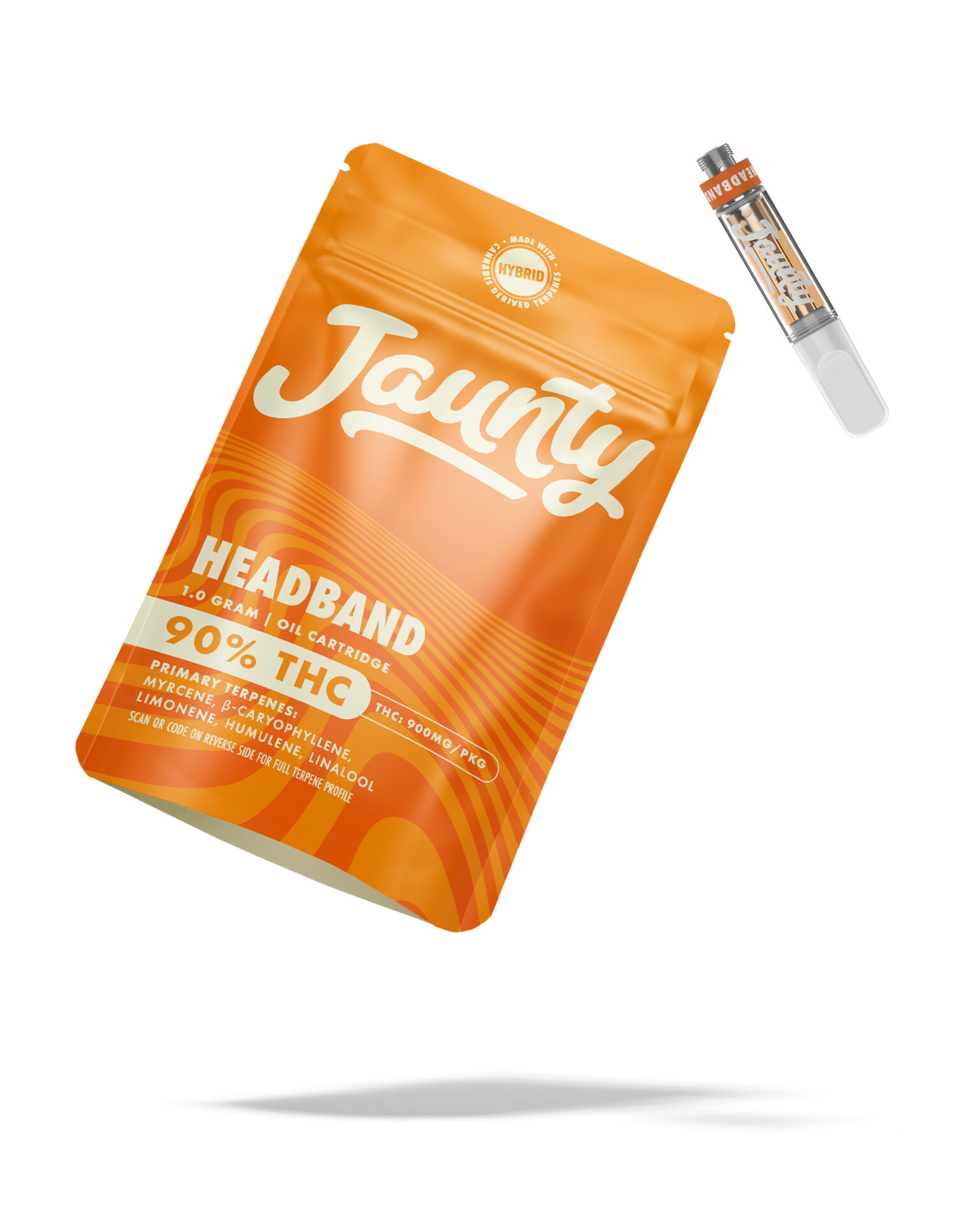 Jaunty Headband Threaded Vape Cartridges  (Hybrid) 90% {1g}