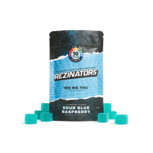 Jaunty Sour Blue Raspberry Rezinators Gummies Hybrid 100mg